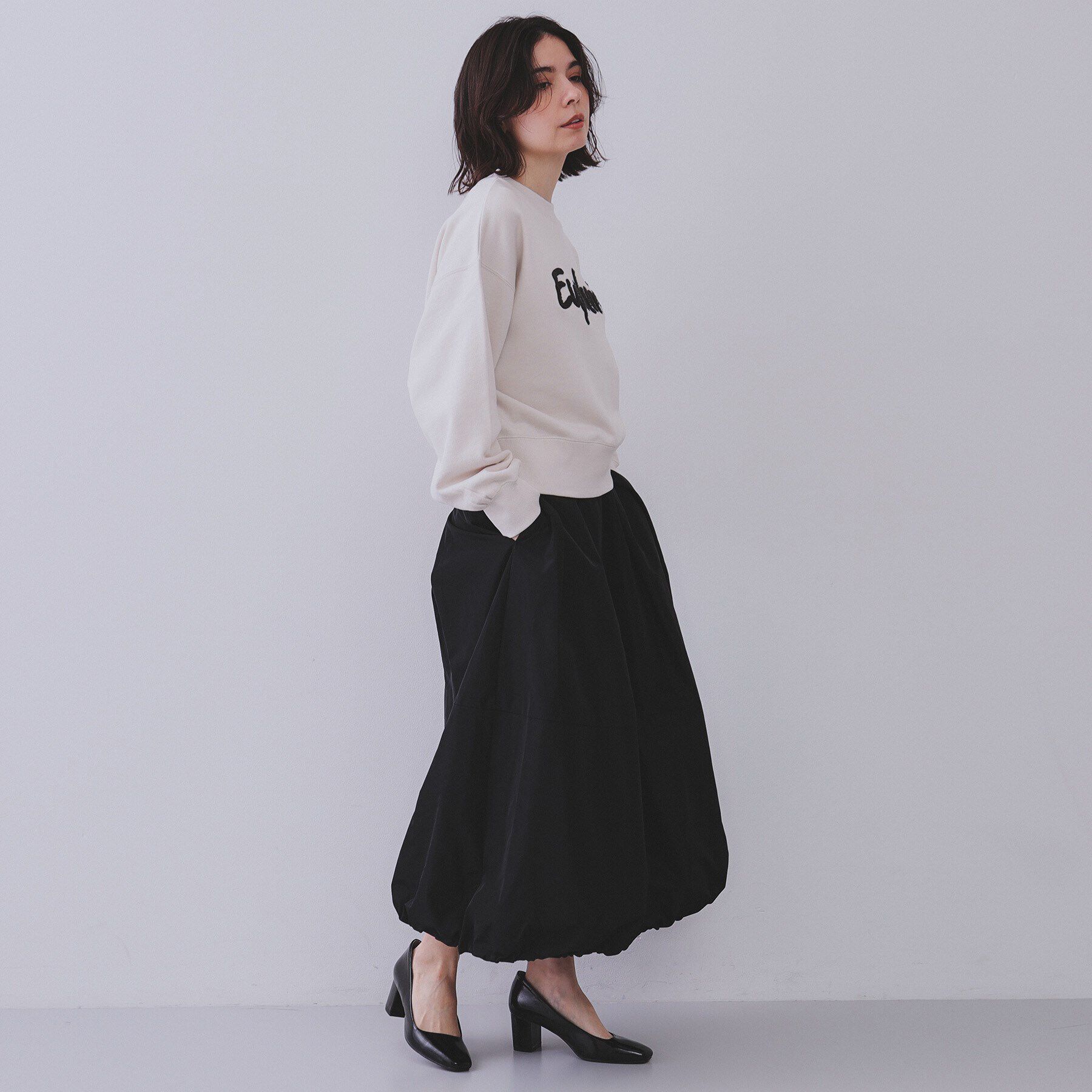 OPAQUE.CLIP「2WAYタックフレアスカート【洗濯機洗い可】」|スカート|