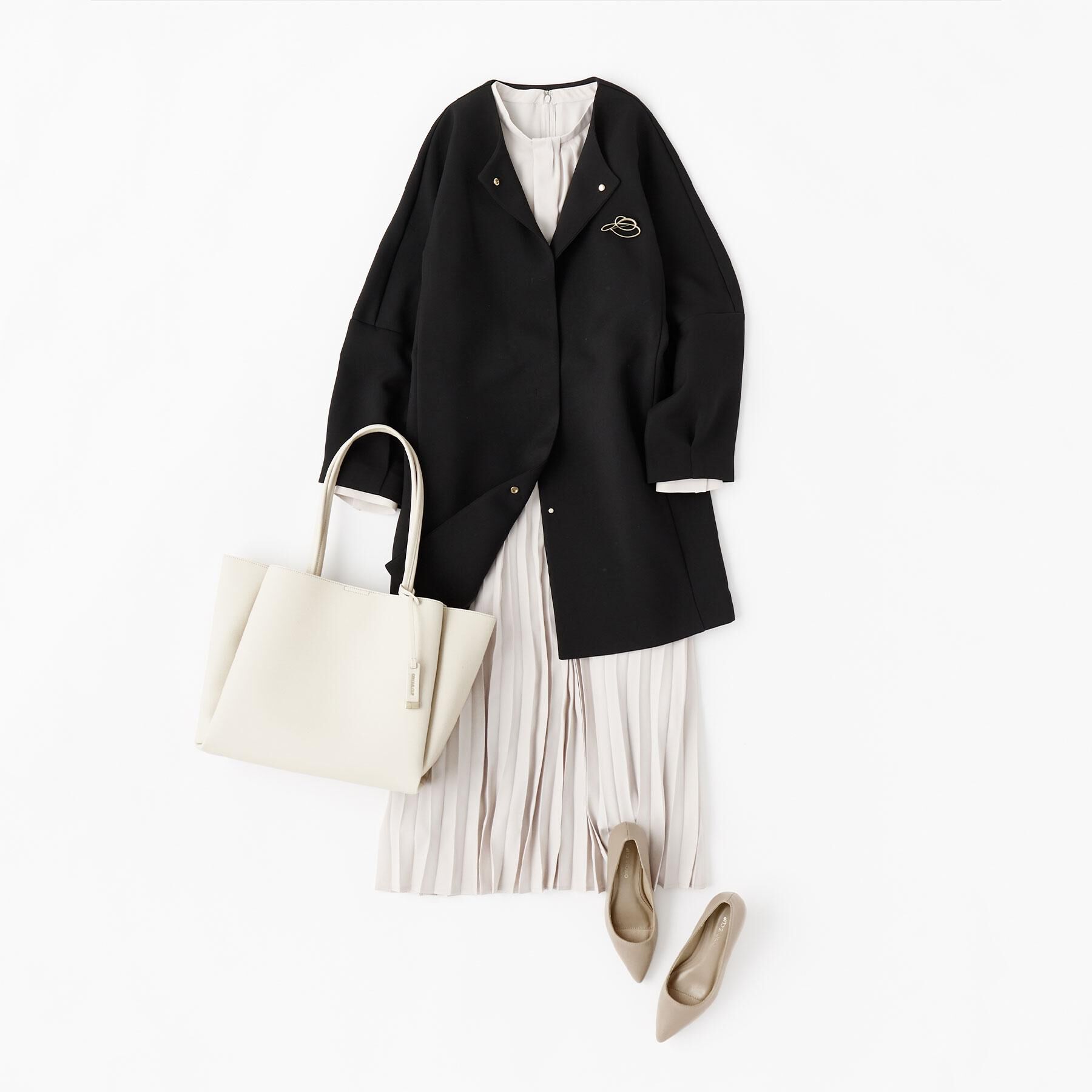 OPAQUE.CLIP「【軽量／A4サイズ対応】サフィアーノ調3層トートバッグ」|トートバッグ|