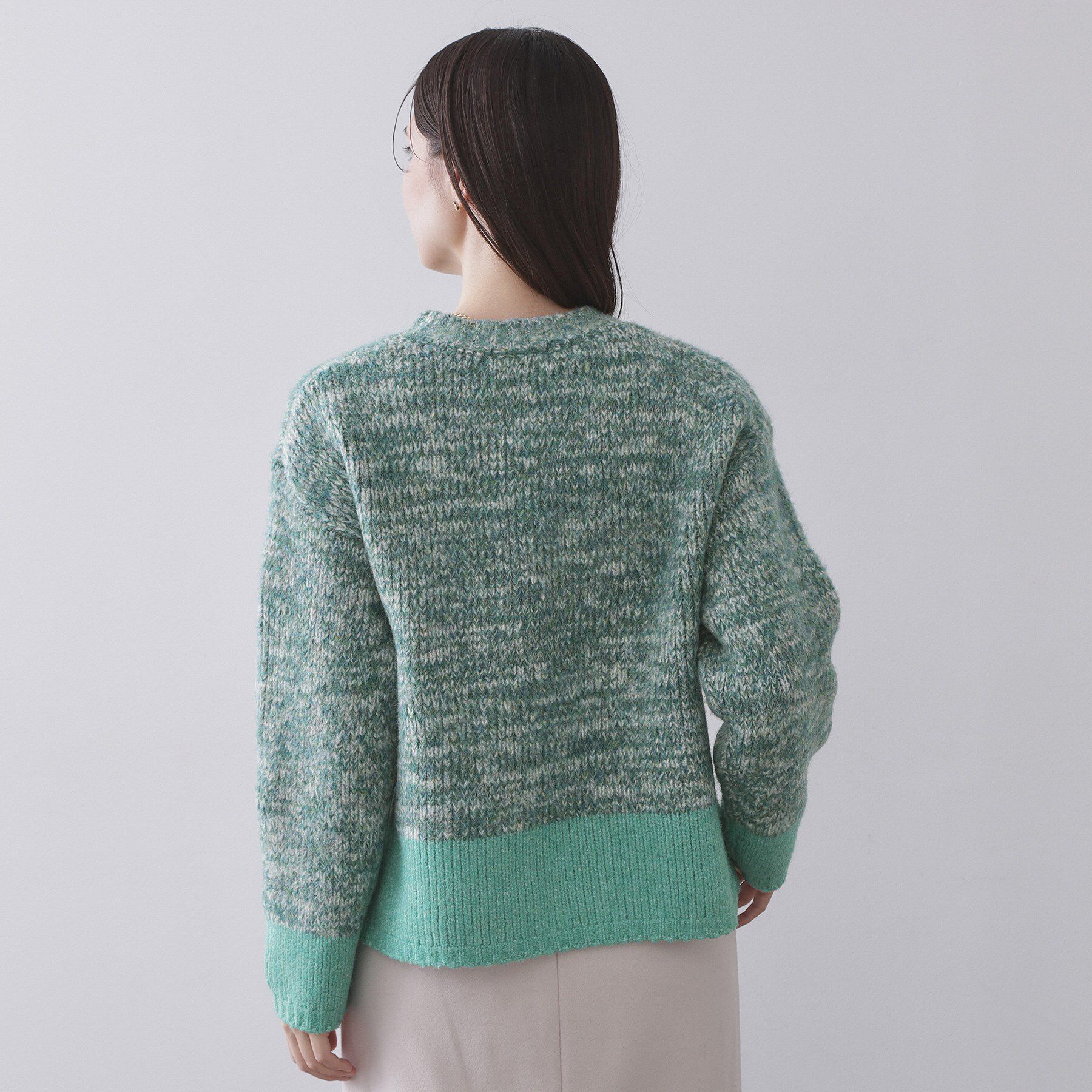 OPAQUE.CLIP「カラーMIXミドルゲージニット【洗濯機OK】」|ニット・セーター|