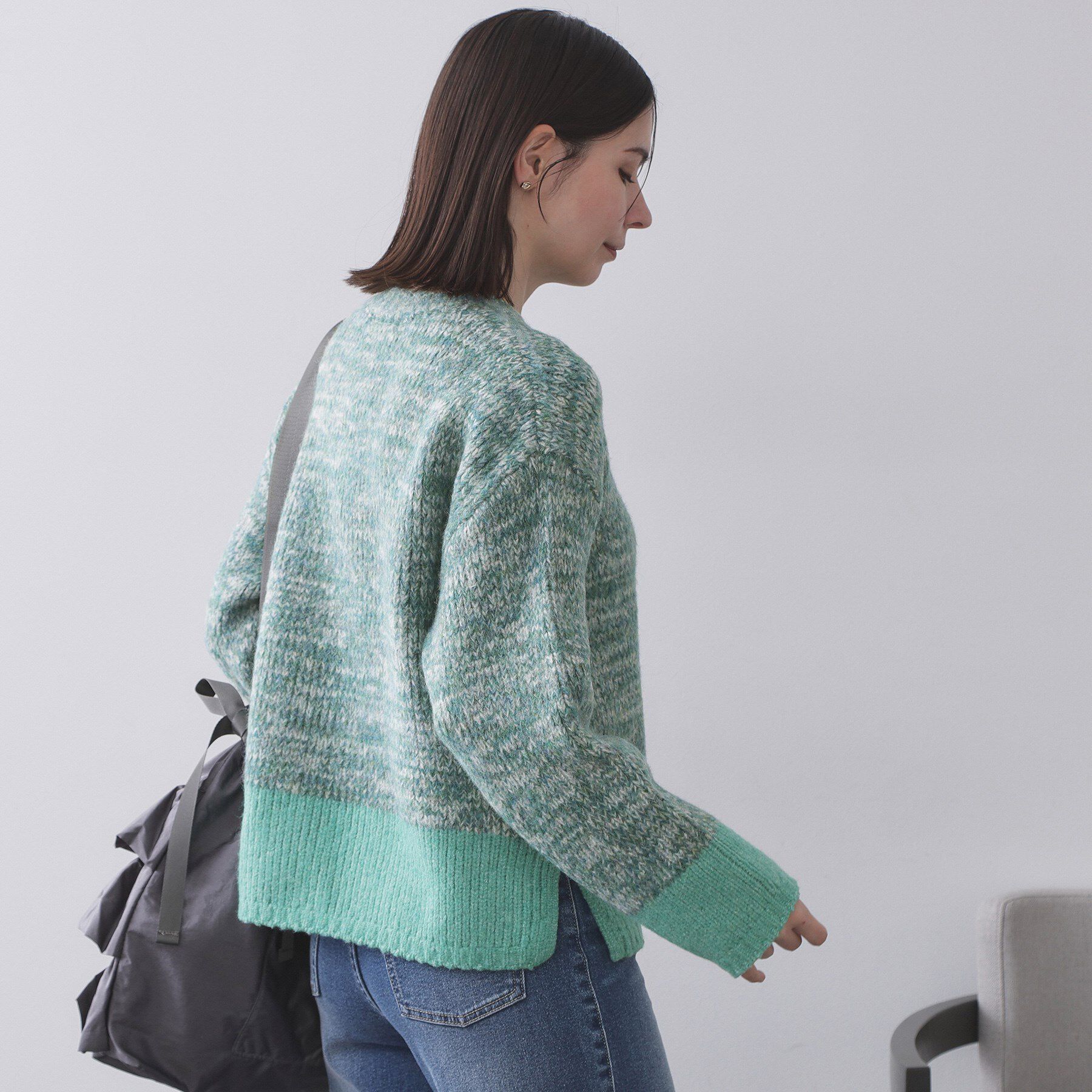 OPAQUE.CLIP「カラーMIXミドルゲージニット【洗濯機OK】」|ニット・セーター|