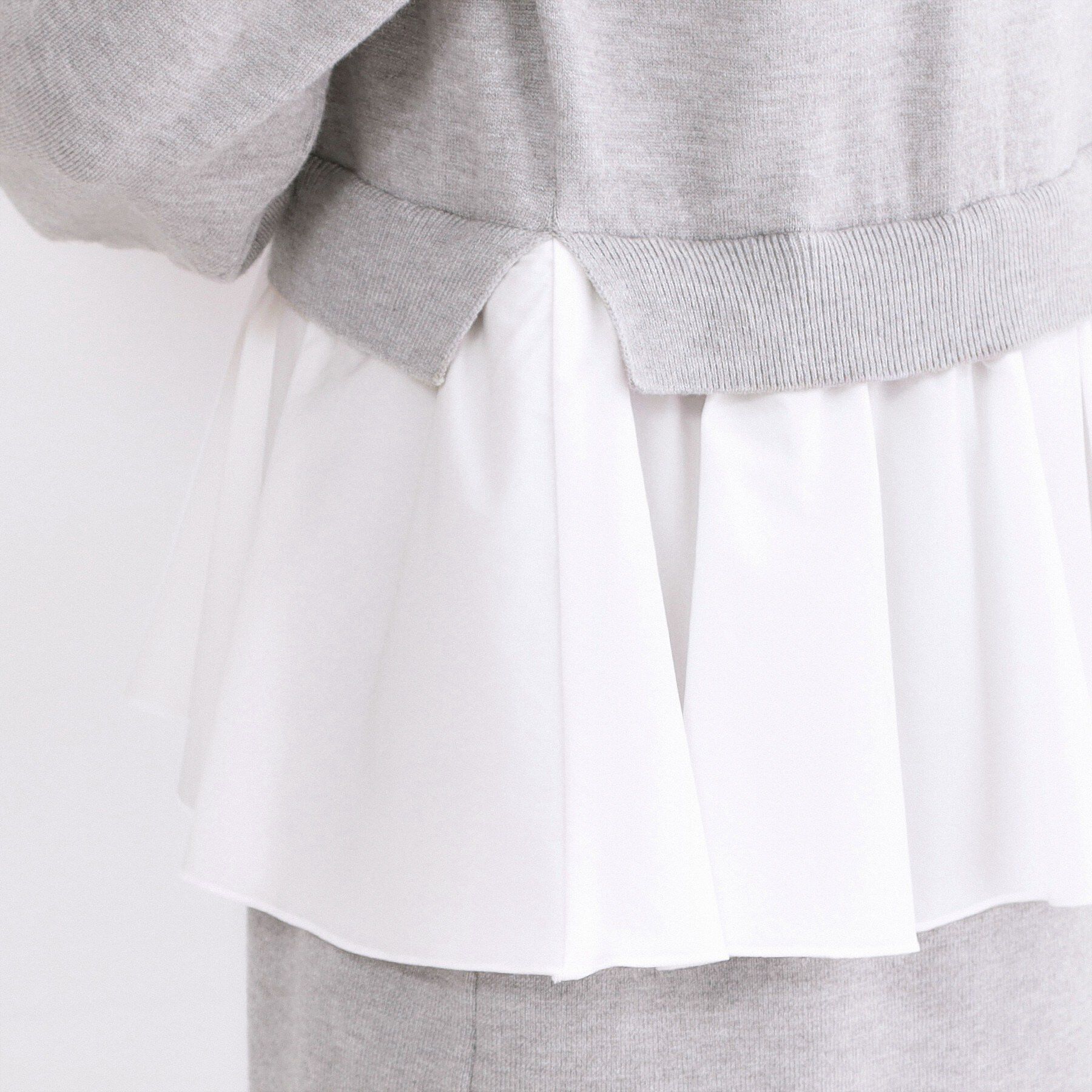 OPAQUE.CLIP「ペプラムドッキングニットワンピース【洗濯機OK】」|ワンピース|