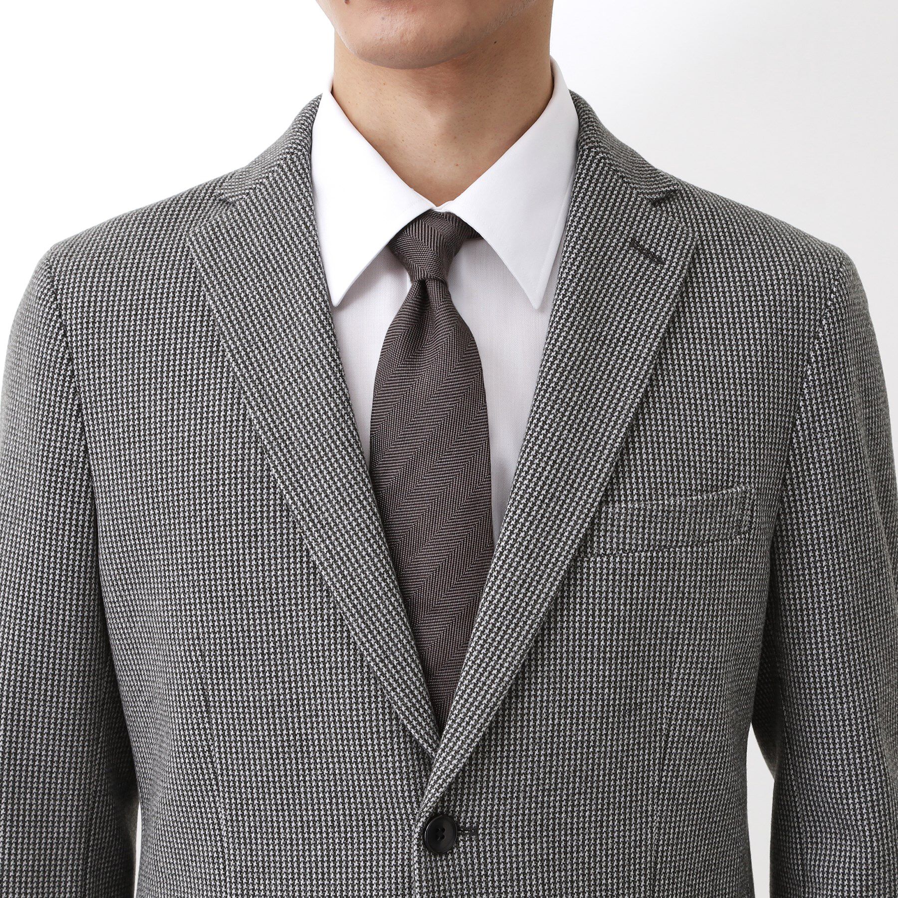 THE SHOP TK「ツイードライクジャージジャケット【セットアップ可／洗濯機OK】」|テーラードジャケット|