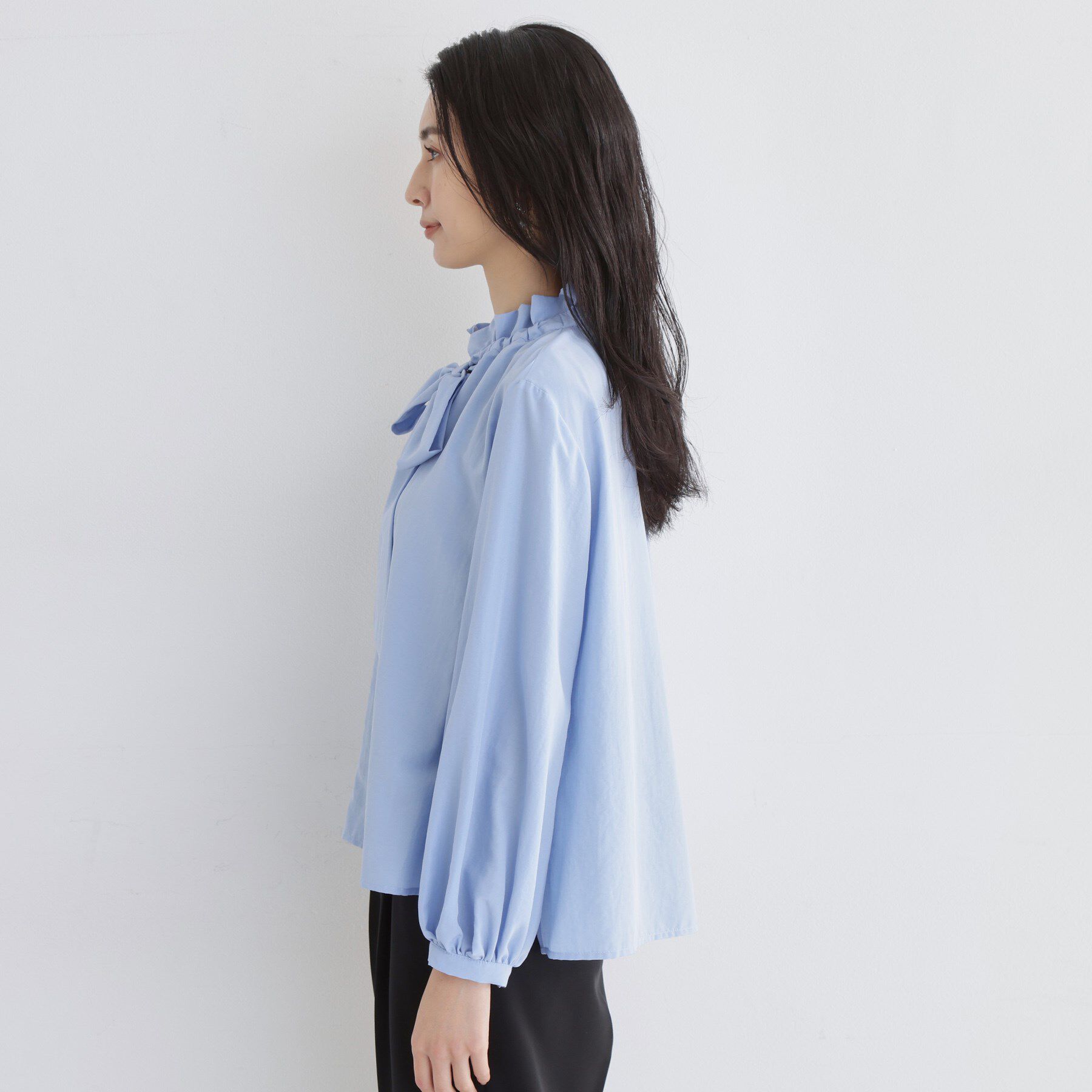 THE SHOP TK「【通勤・セレモニー】ギャザーリボンタイブラウス」|シャツ・ブラウス|