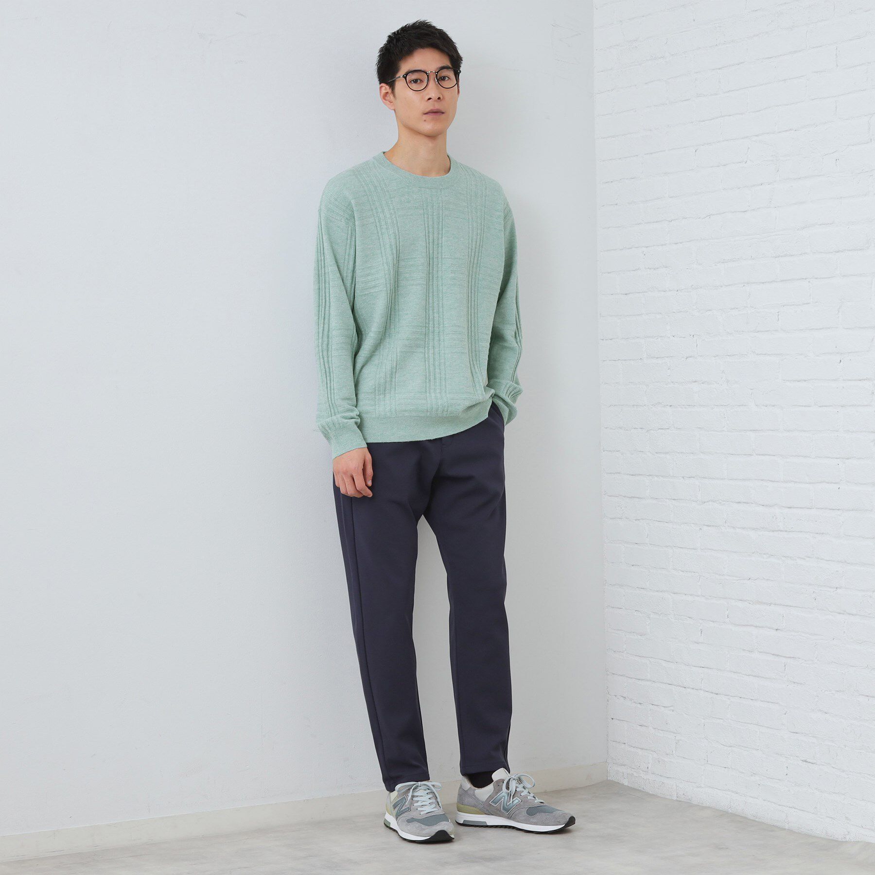 THE SHOP TK「【優しい肌触り】カシミヤタッチ チェックニット　洗濯機OK」|ニット・セーター|