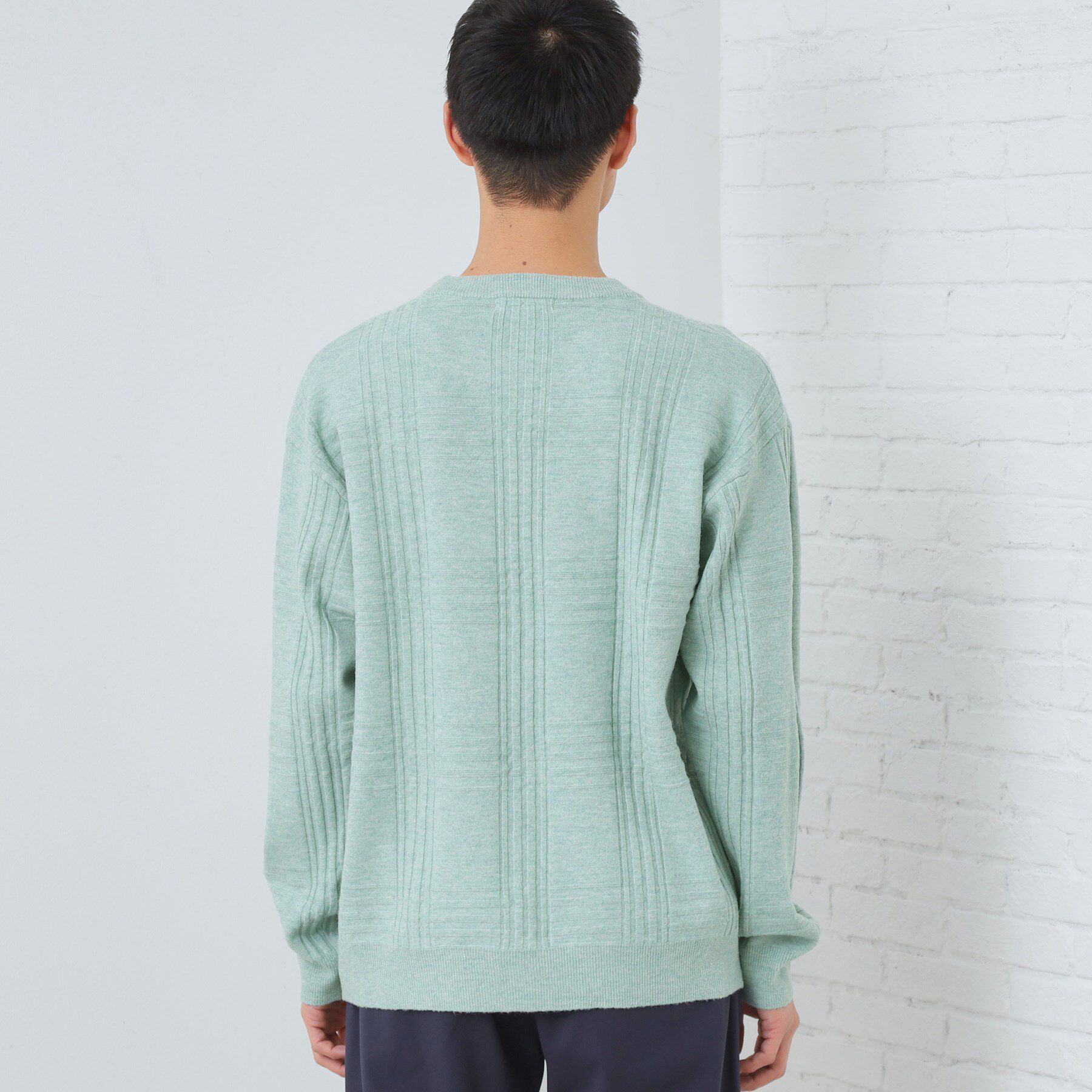 THE SHOP TK「【優しい肌触り】カシミヤタッチ チェックニット　洗濯機OK」|ニット・セーター|