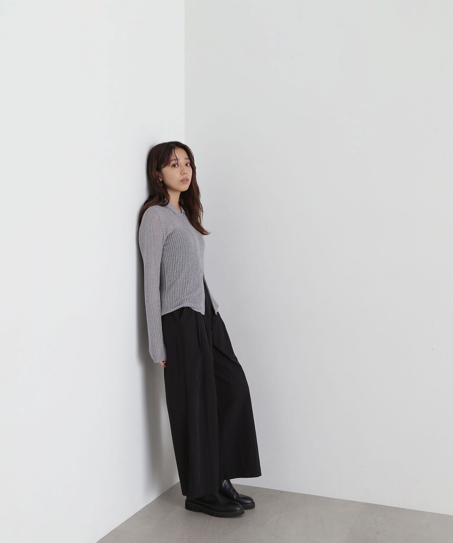  「ナイロンタックワイドパンツ」|その他|