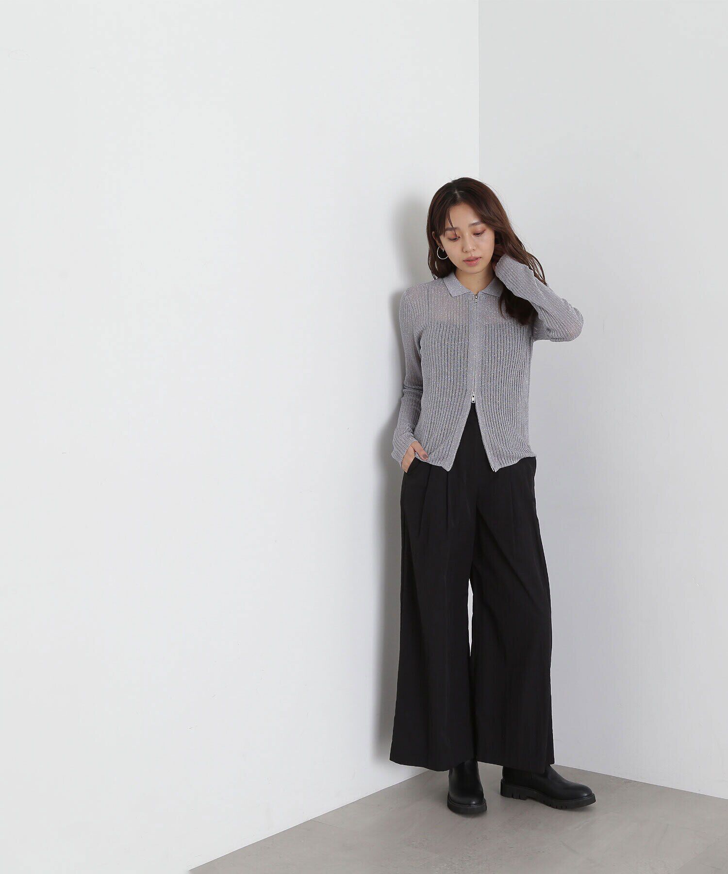  「ナイロンタックワイドパンツ」|その他|