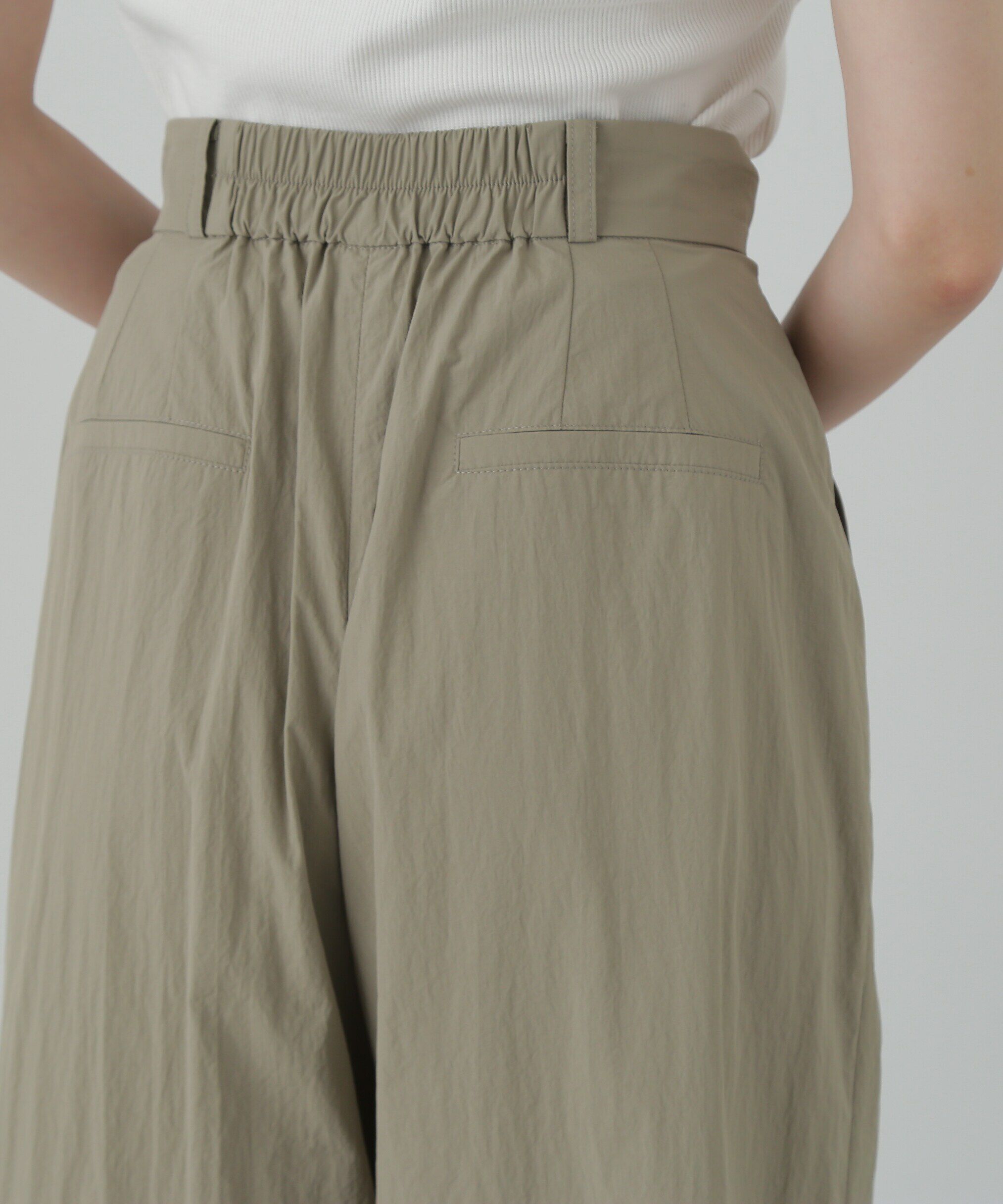  「ナイロンタックワイドパンツ」|その他|