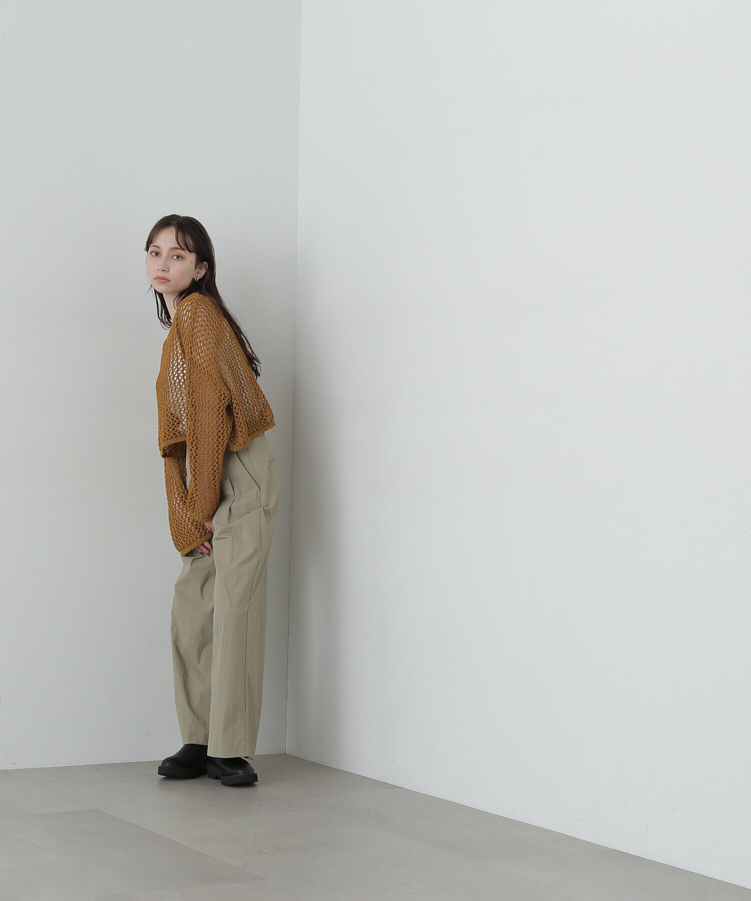  「ナイロンタックワイドパンツ」|その他|