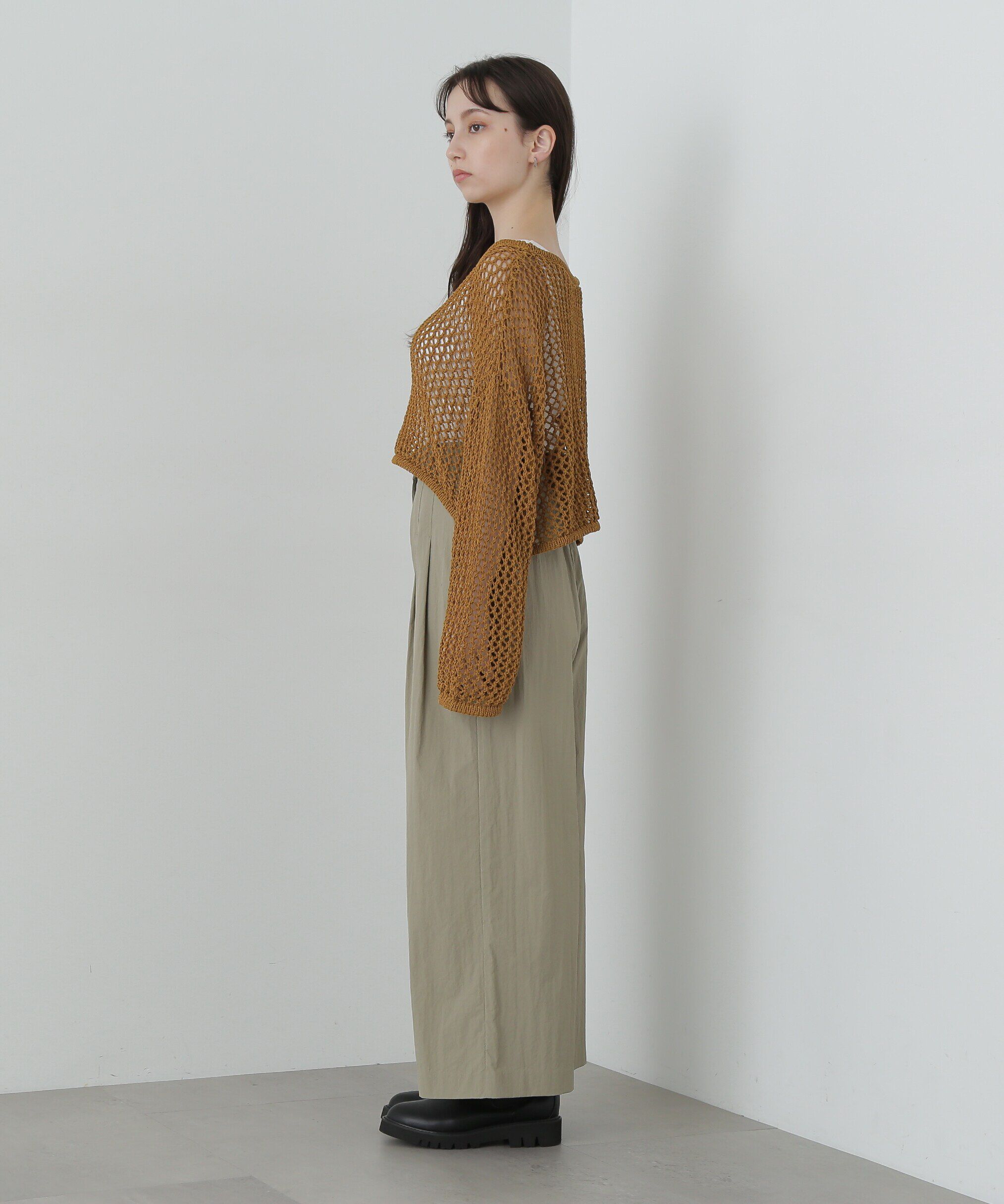  「ナイロンタックワイドパンツ」|その他|