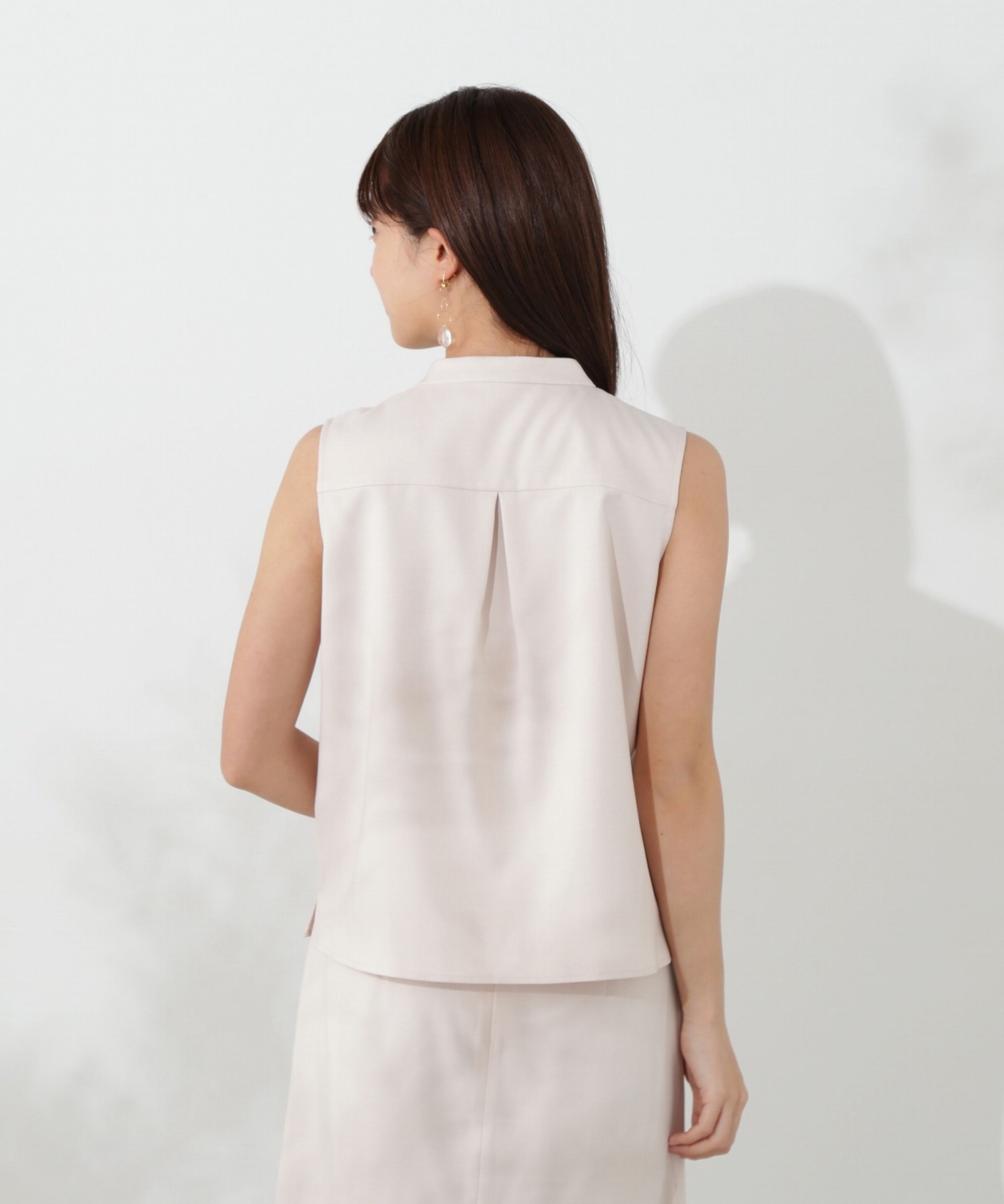 PROPORTION BODY DRESSING「ベーシックフロント釦ノースリブラウス」|シャツ・ブラウス|