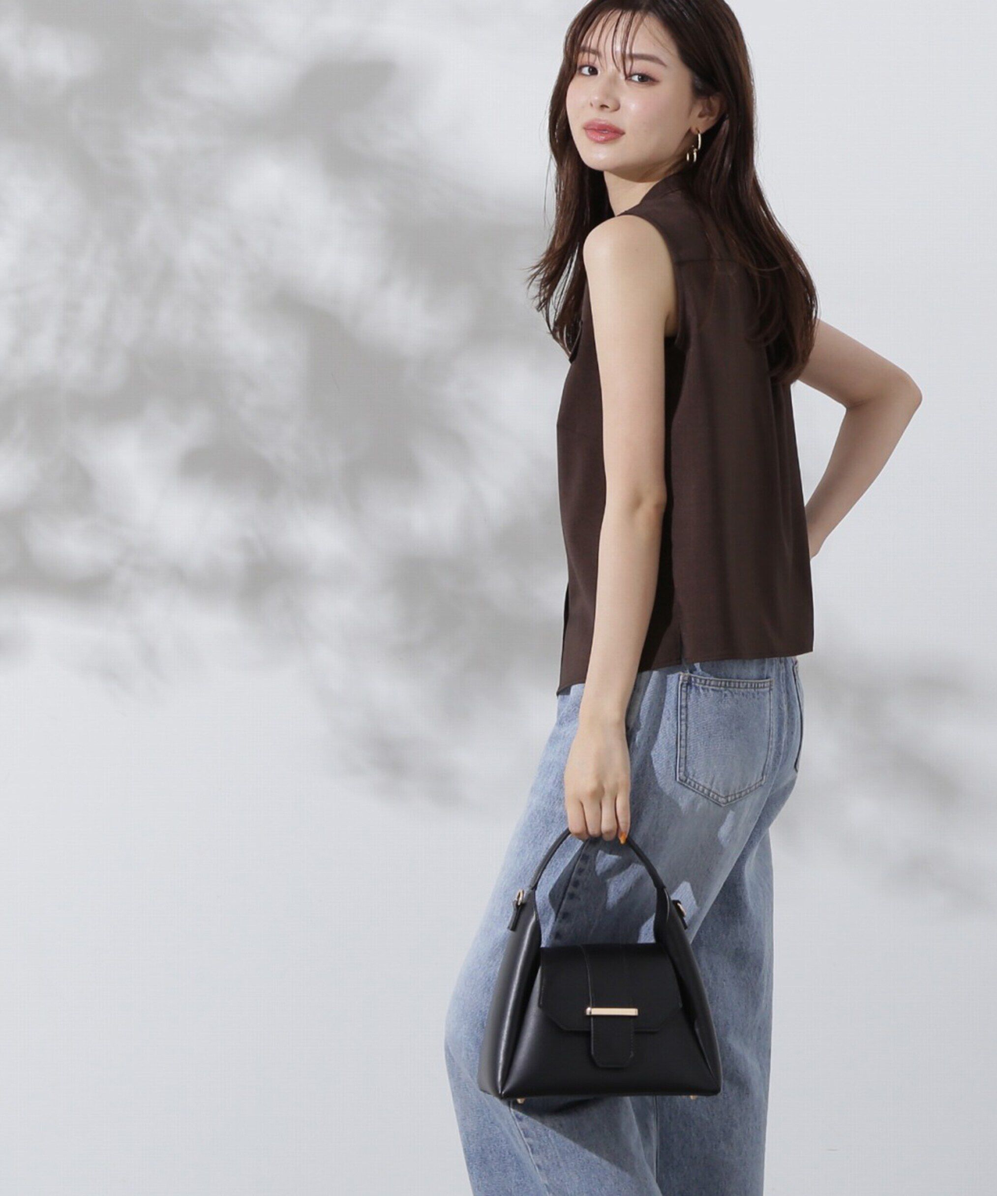 PROPORTION BODY DRESSING「ベーシックフロント釦ノースリブラウス」|シャツ・ブラウス|