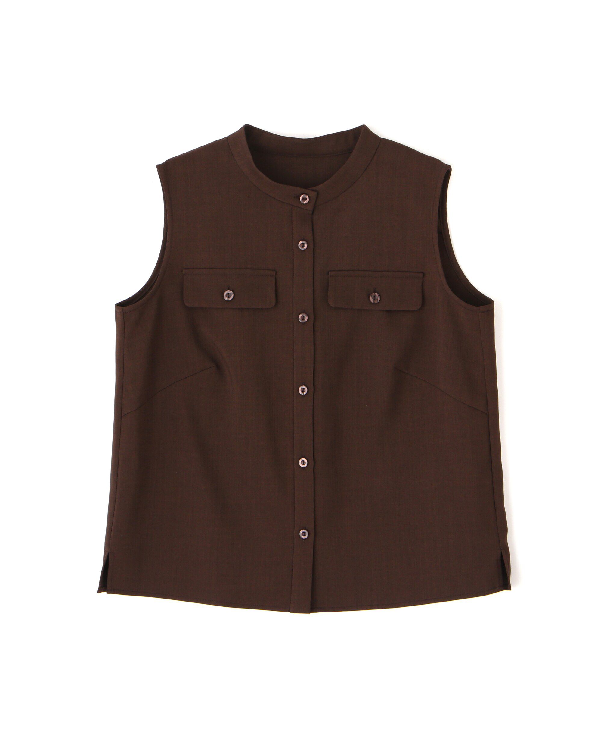 PROPORTION BODY DRESSING「ベーシックフロント釦ノースリブラウス」|シャツ・ブラウス|