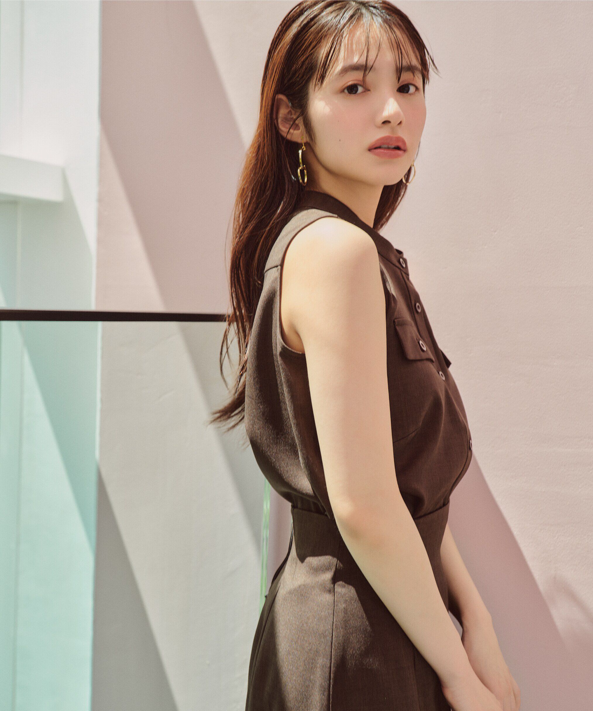 PROPORTION BODY DRESSING「ベーシックフロント釦ノースリブラウス」|シャツ・ブラウス|