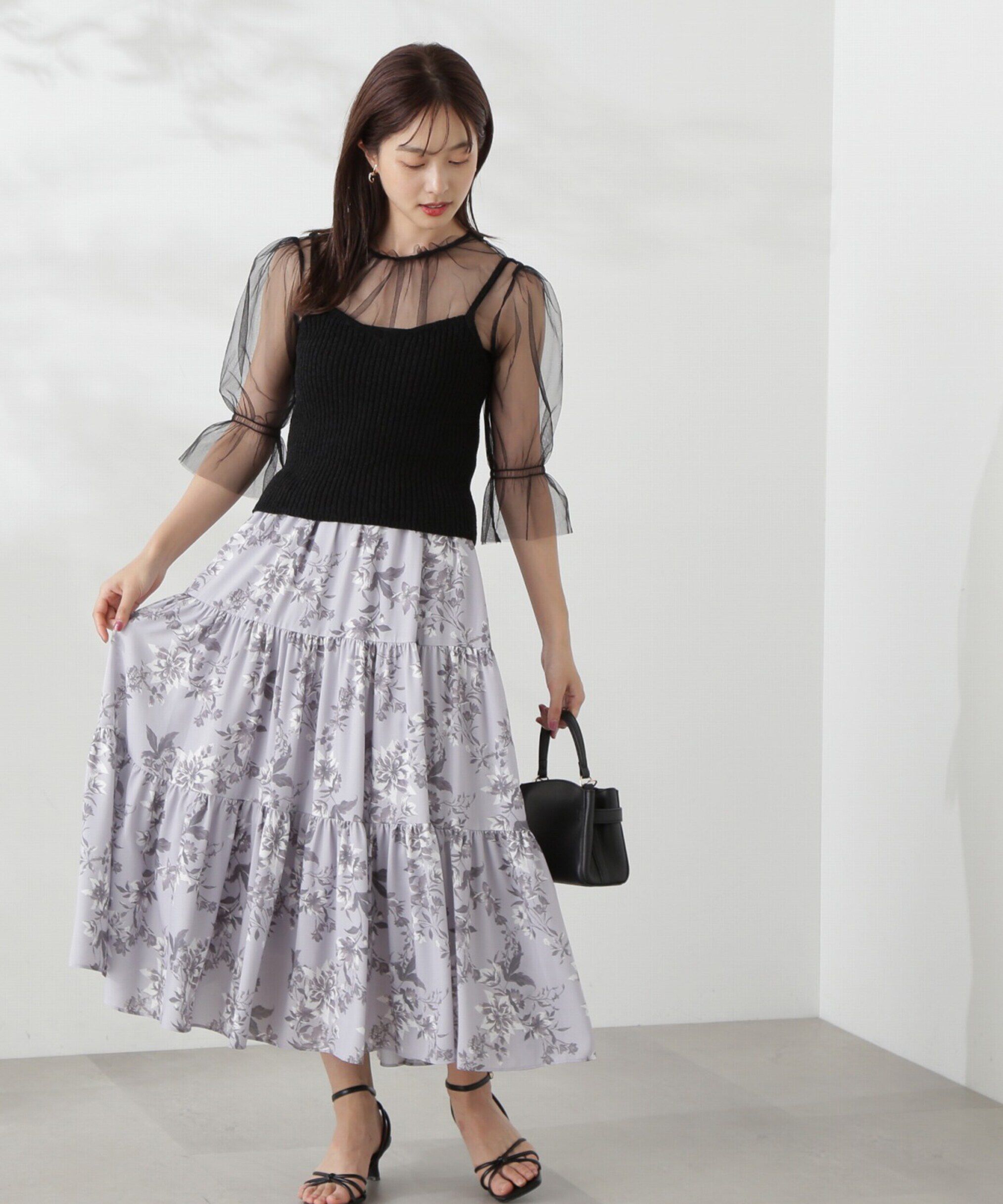 PROPORTION BODY DRESSING「チュールトップス&times;ニットビスチェ」|ニット・セーター|