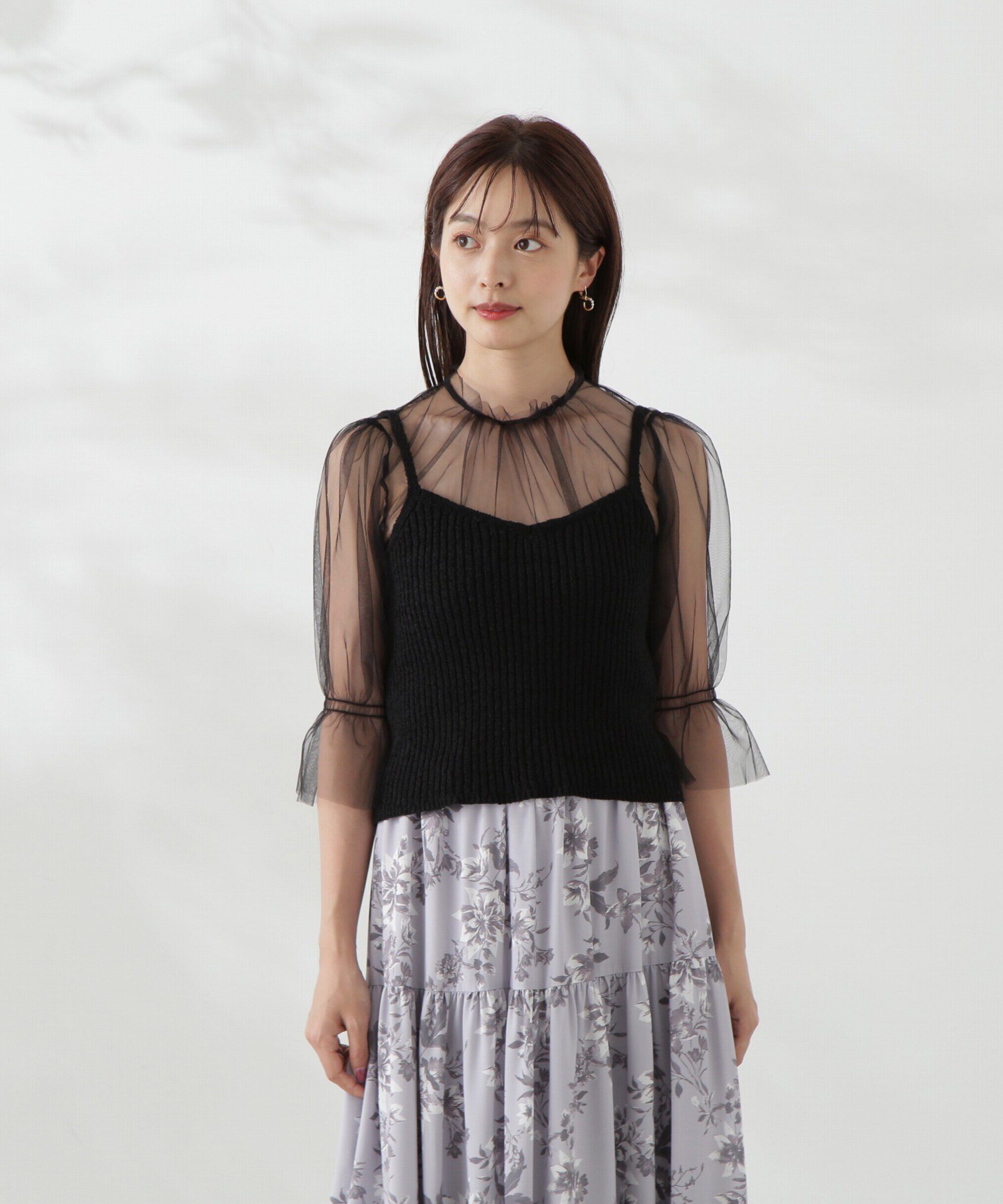 PROPORTION BODY DRESSING「チュールトップス&times;ニットビスチェ」|ニット・セーター|