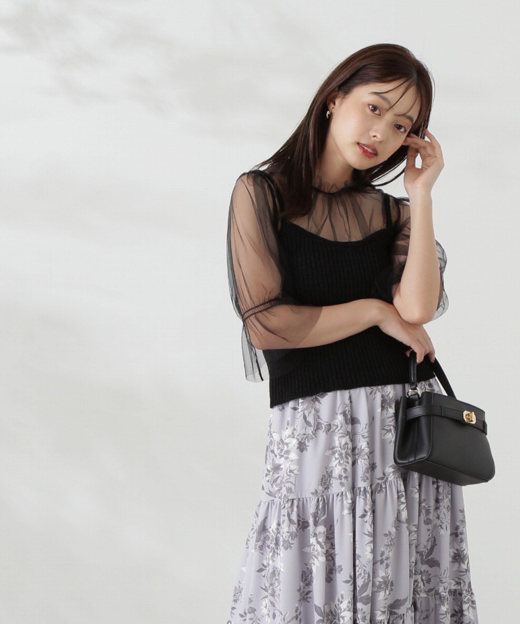 PROPORTION BODY DRESSING「チュールトップス&times;ニットビスチェ」|ニット・セーター|