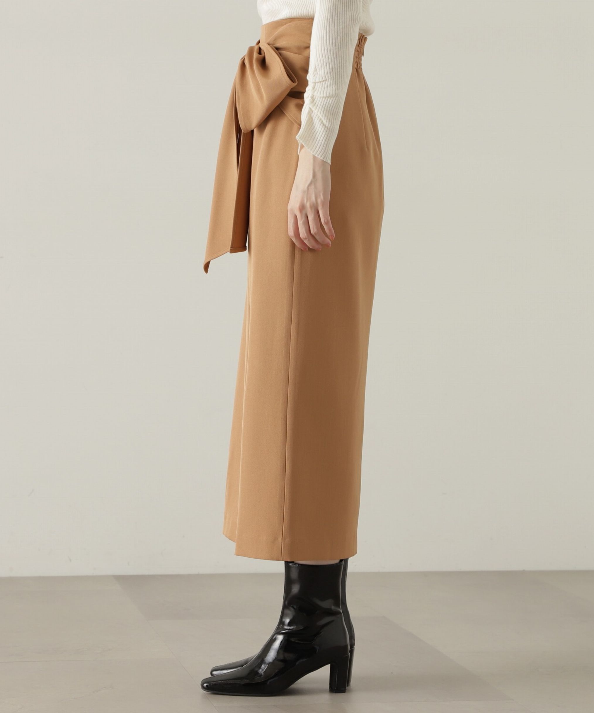 PROPORTION BODY DRESSING「ラップ風リボンタイトスカート　24AW」|スカート|