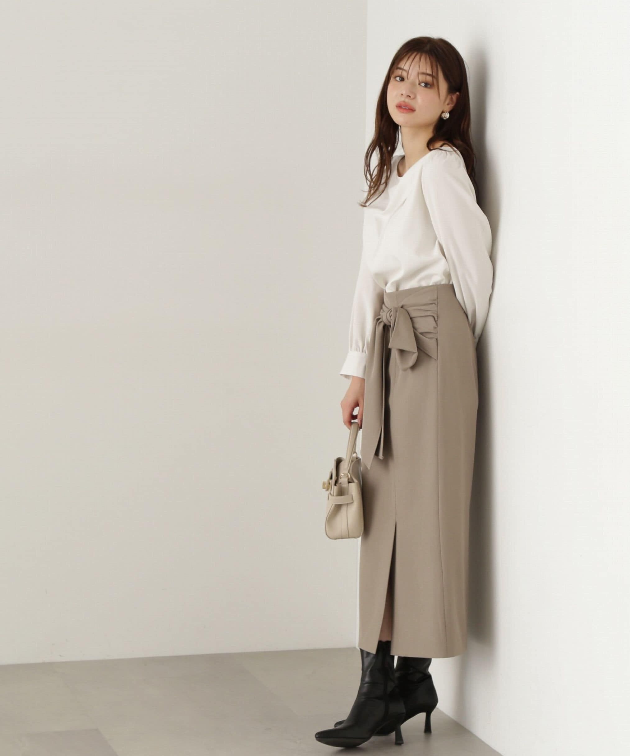 PROPORTION BODY DRESSING「ラップ風リボンタイトスカート　24AW」|スカート|