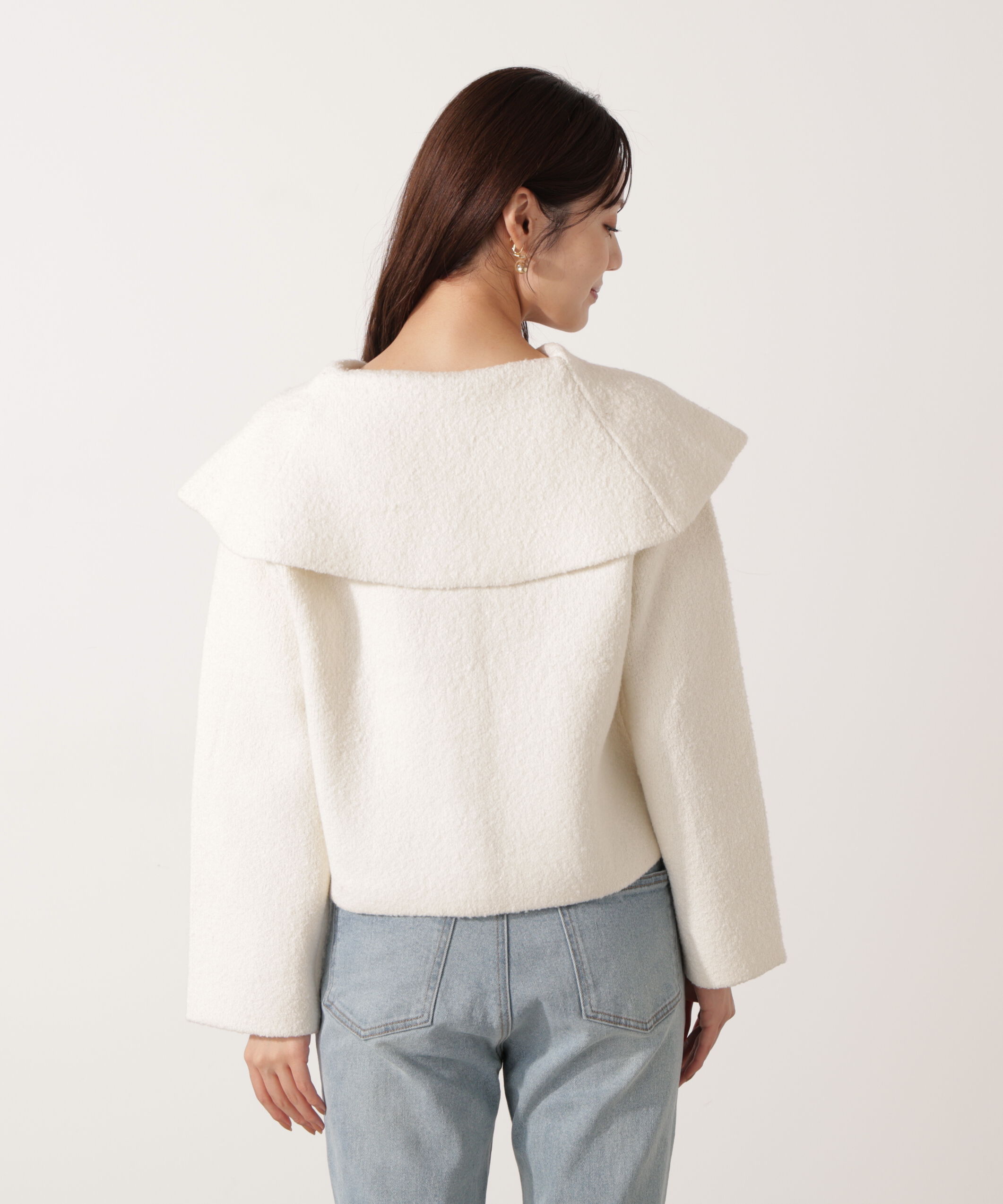 PROPORTION BODY DRESSING「ビッグカラーカーディガン 25AW」|カーディガン|