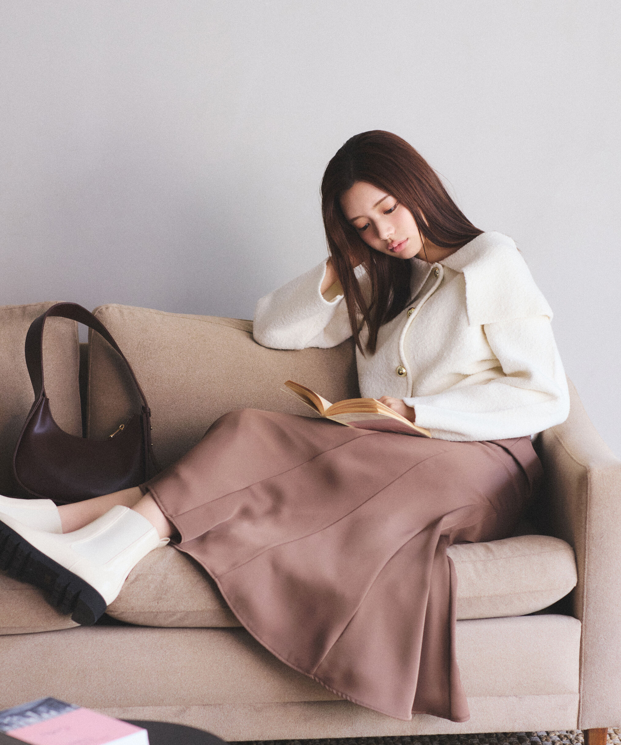 PROPORTION BODY DRESSING「ビッグカラーカーディガン 25AW」|カーディガン|