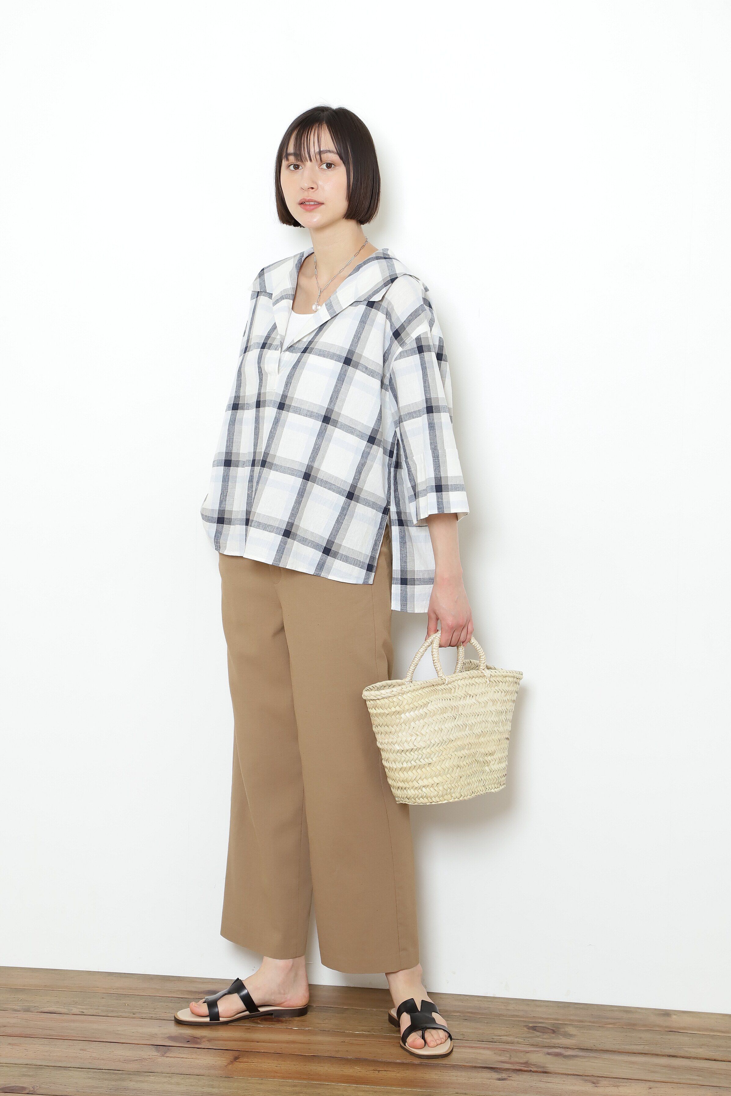  「◆レーヨン強撚Ｃ／麻ツイルＳＴパンツ」|その他|