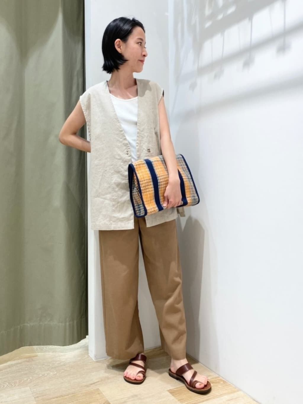  「◆レーヨン強撚Ｃ／麻ツイルＳＴパンツ」|その他|