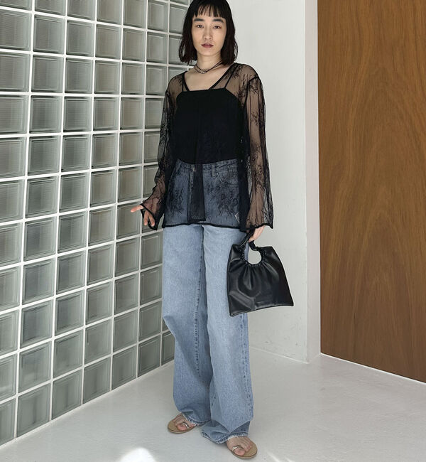 Doux archives「Ｖネックレースブラウス」|シャツ・ブラウス|