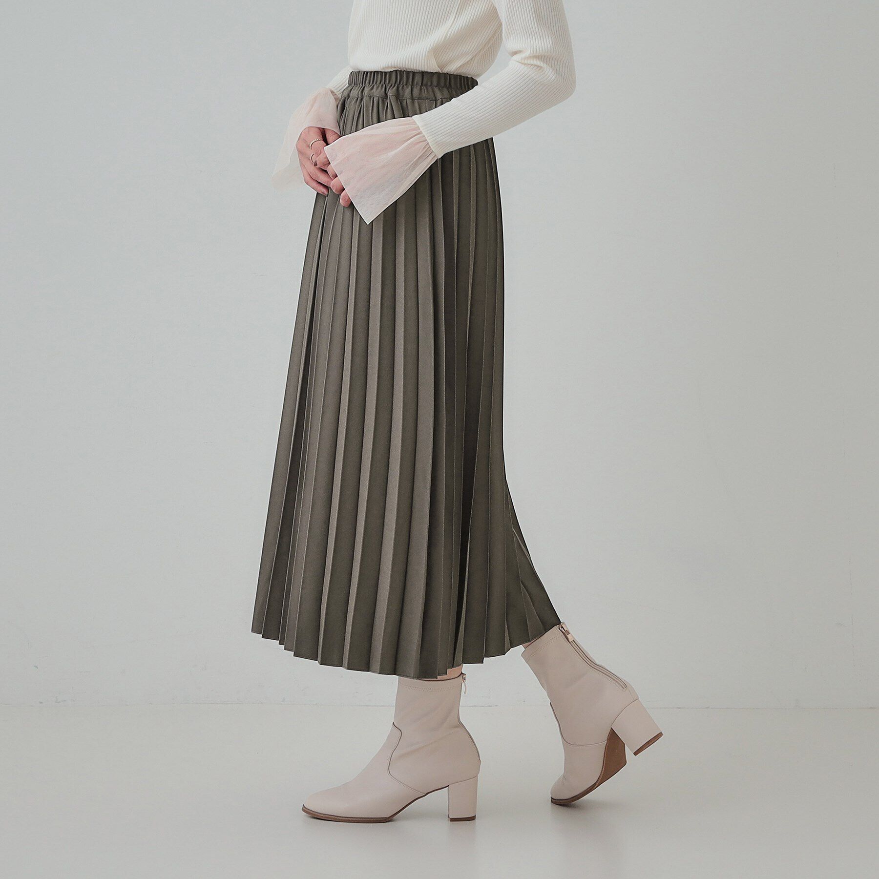 SHOO･LA･RUE「【S-LL】軽やかな動きと優雅さを演出 プリーツスカート」|スカート|