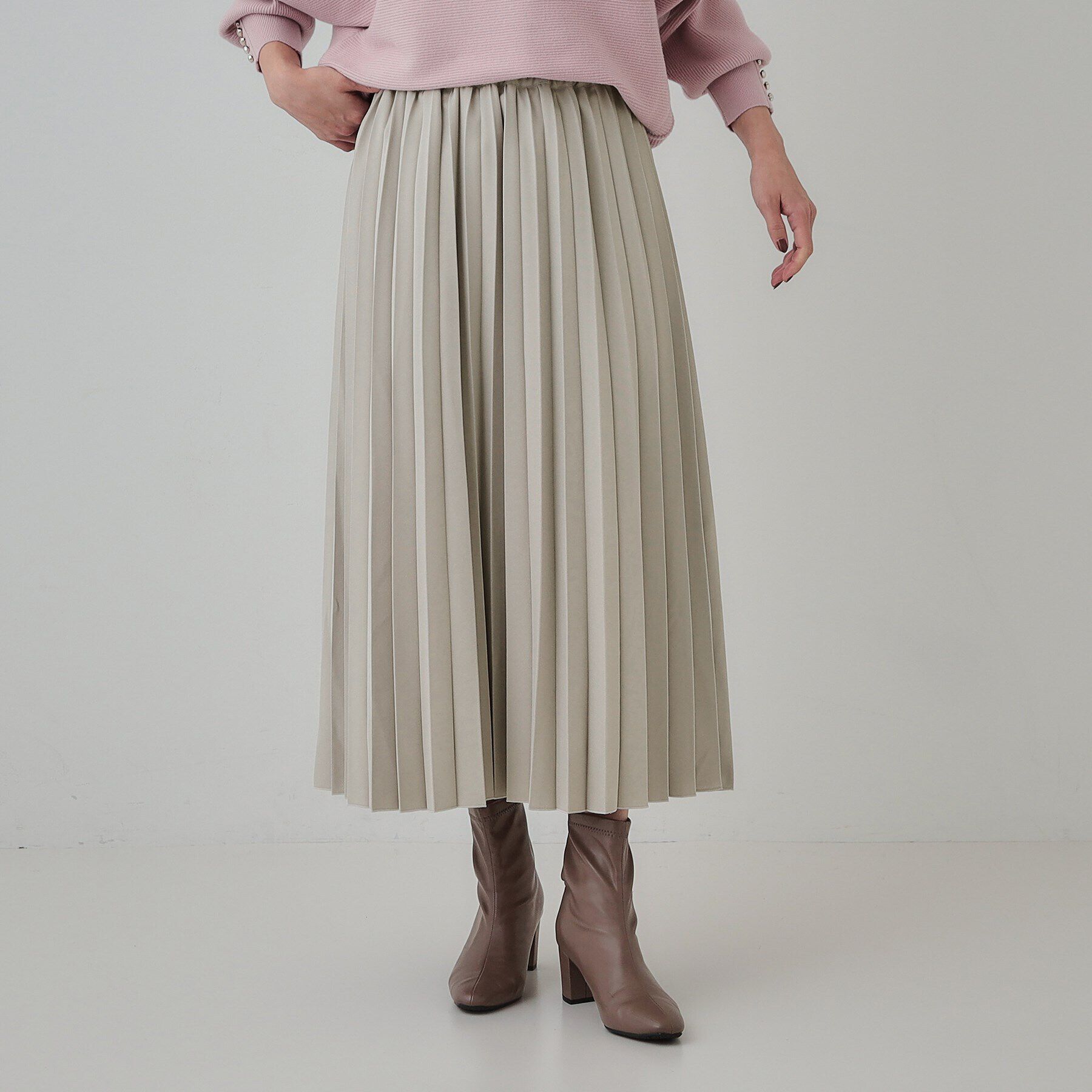SHOO･LA･RUE「【S-LL】軽やかな動きと優雅さを演出 プリーツスカート」|スカート|