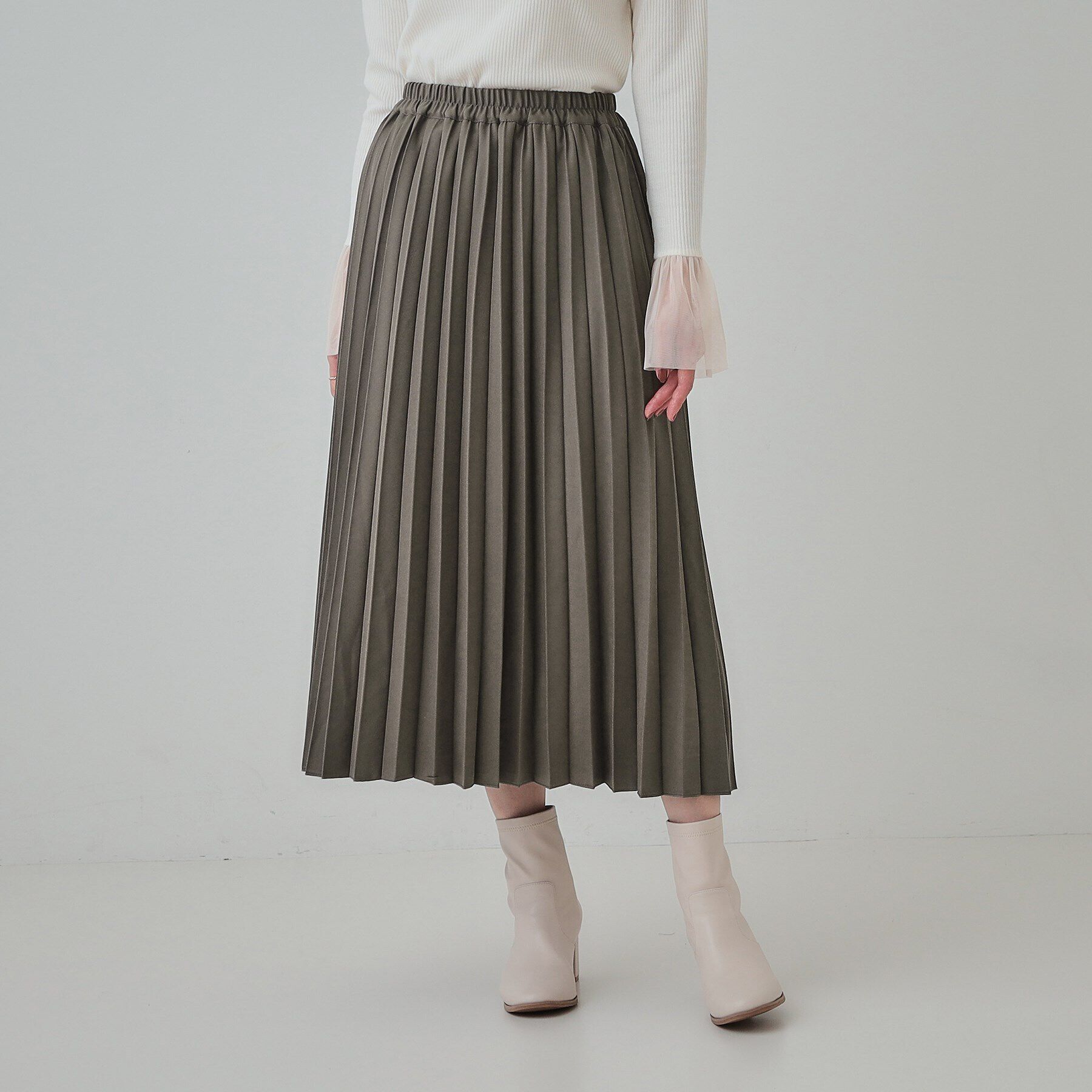 SHOO･LA･RUE「【S-LL】軽やかな動きと優雅さを演出 プリーツスカート」|スカート|