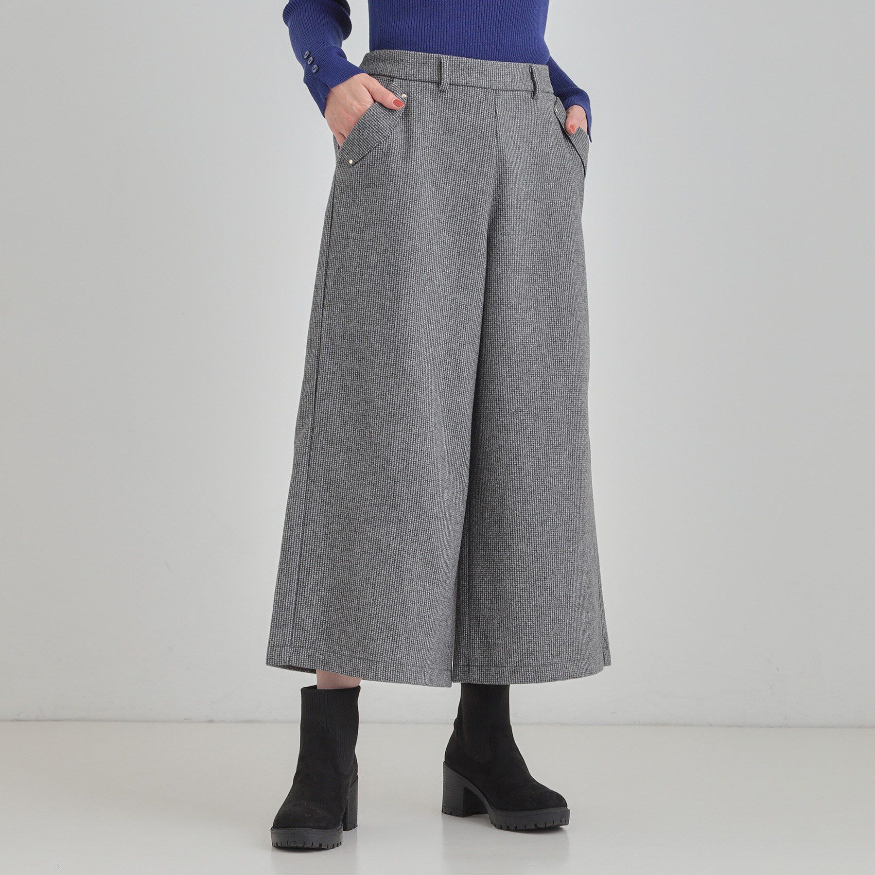 SHOO･LA･RUE「【あったか/S-LL】裏起毛ガウチョパンツ」|その他|