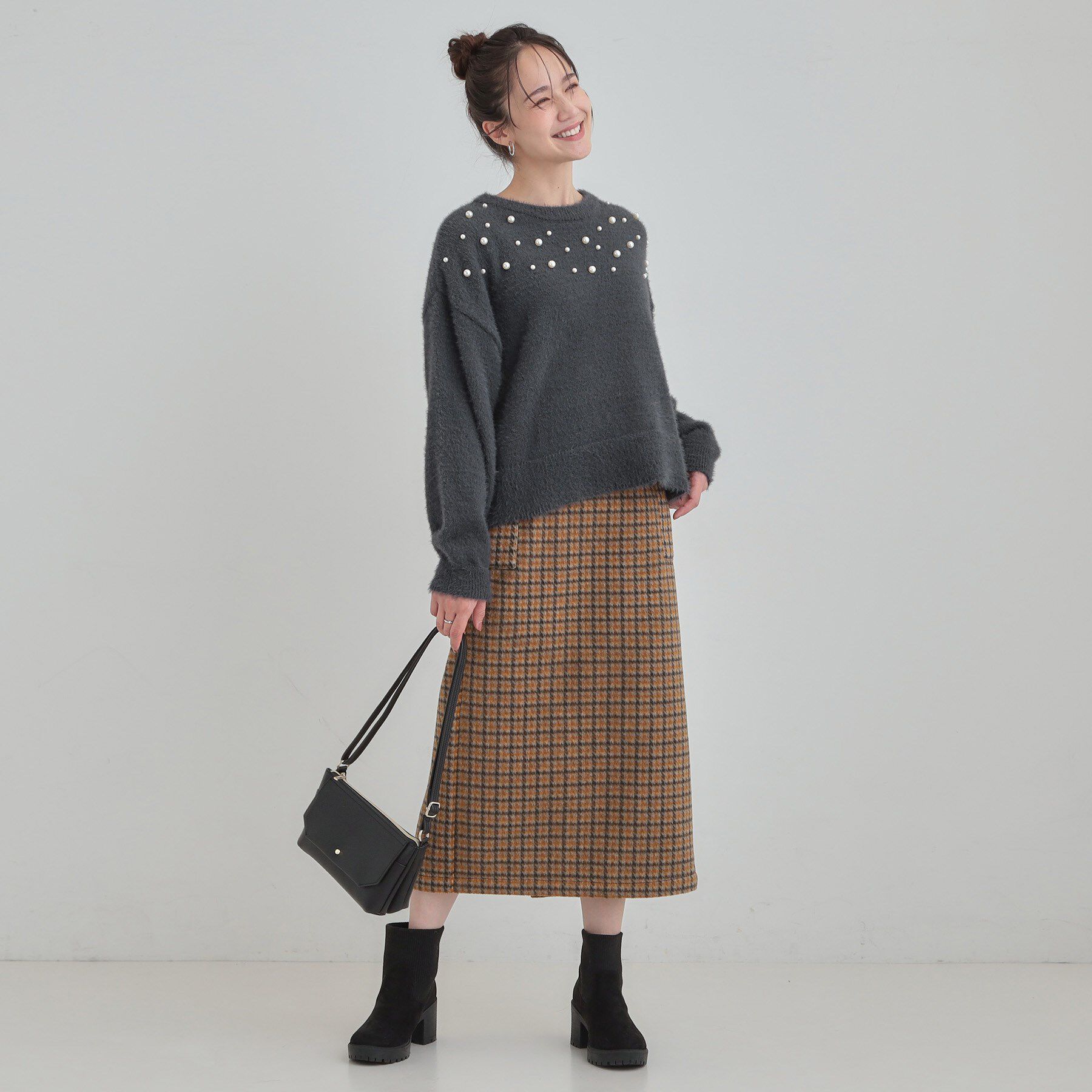 SHOO･LA･RUE「大人きらめく ふわふわパール調ニット」|ニット・セーター|