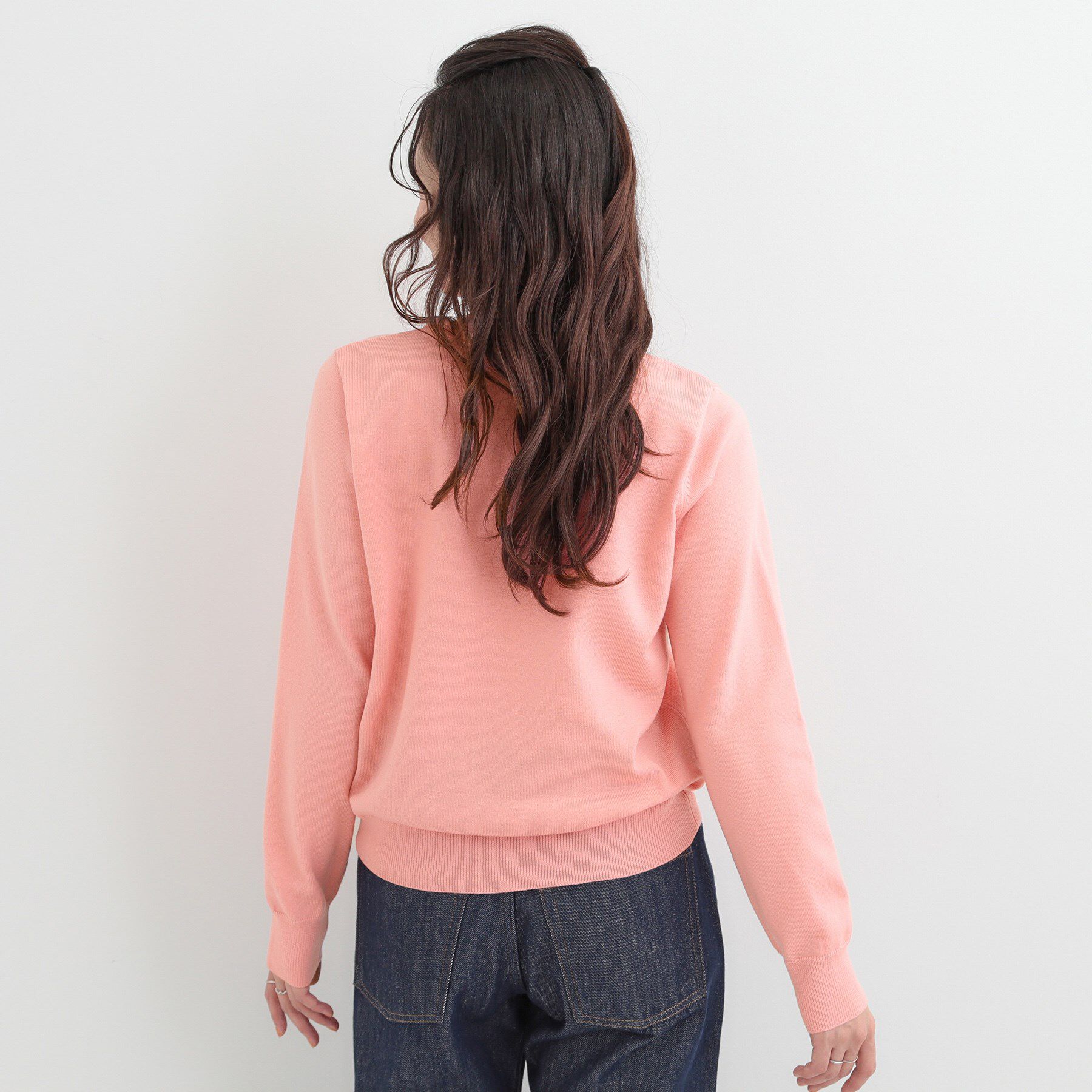 SHOO･LA･RUE「【洗濯機可/S-LL/セットアップ可】シンプルきれい見え クルーネックニット」|ニット・セーター|