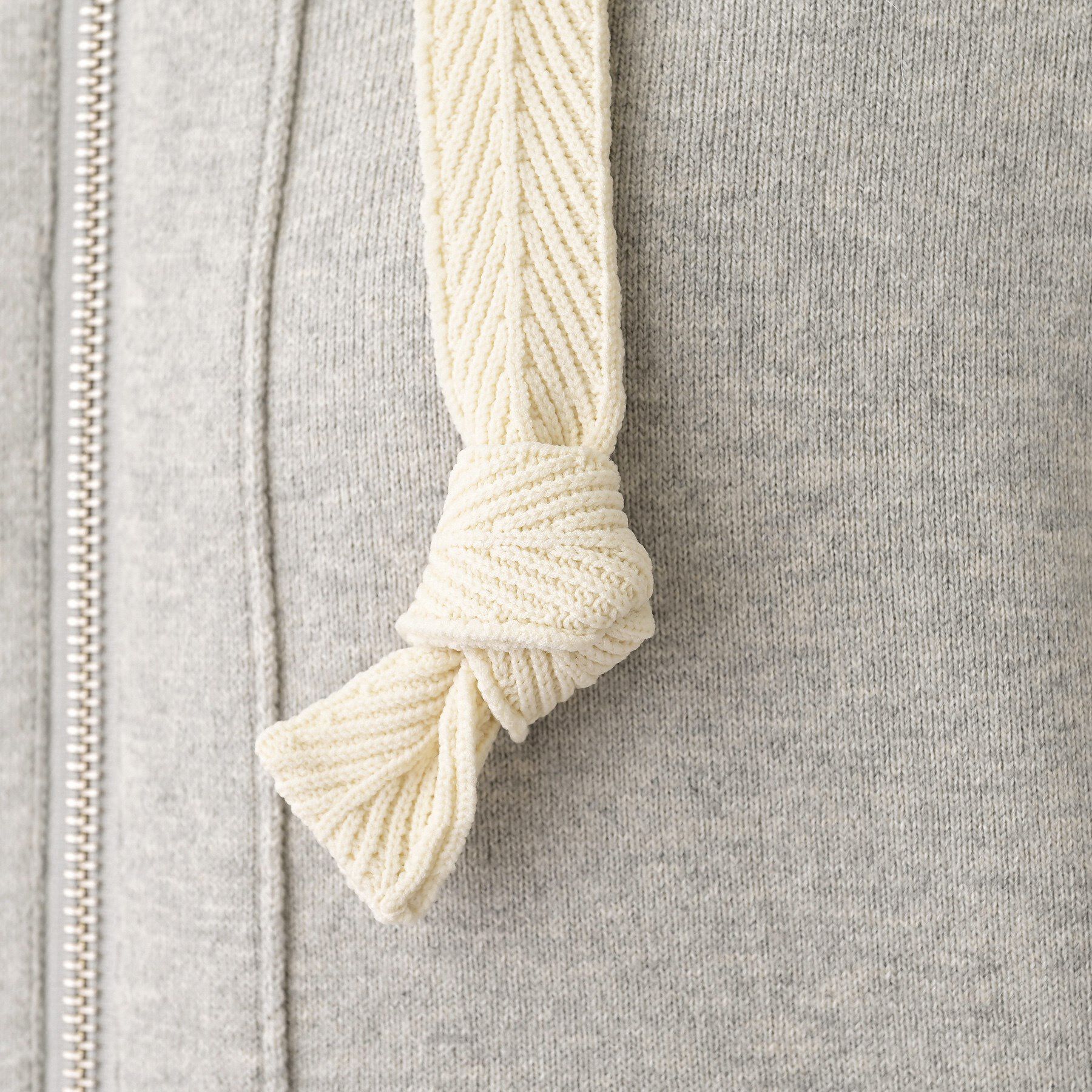 Dessin「【洗える】コットンカシミヤブレンドフードジップカーディガン」|パーカー|