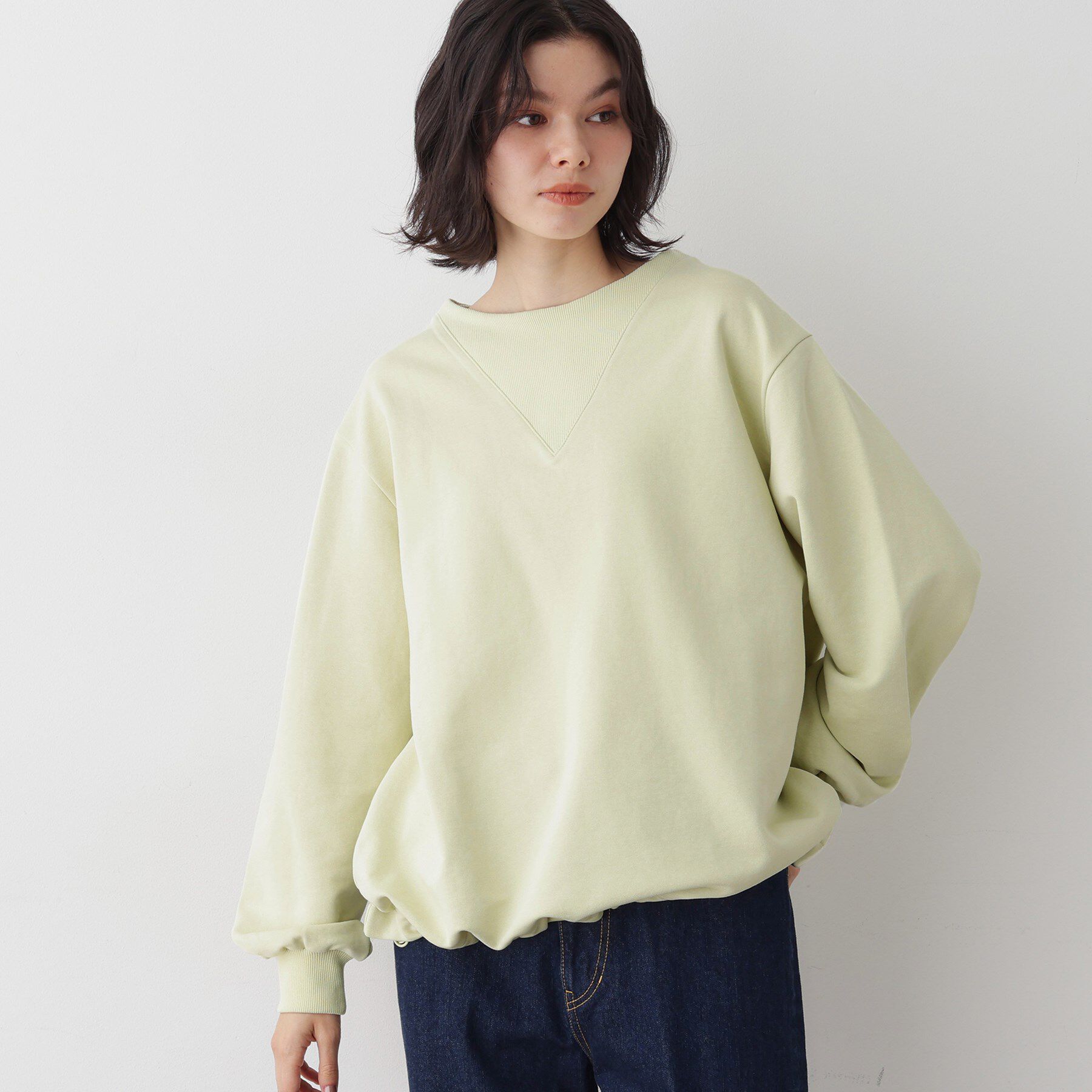 Dessin「【洗える】ガゼットミニ裏毛プルオ－バー」|パーカー|ミントグリーン(02