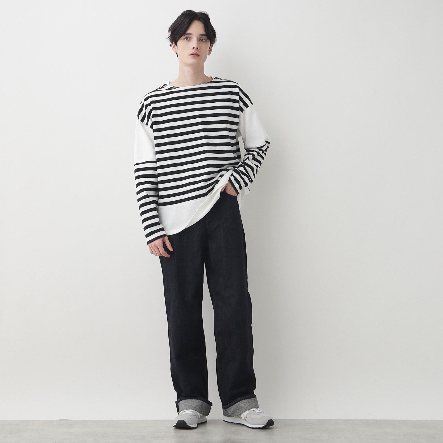 Dessin「【洗える】ピグメントボーダー天竺」|Tシャツ・カットソー|