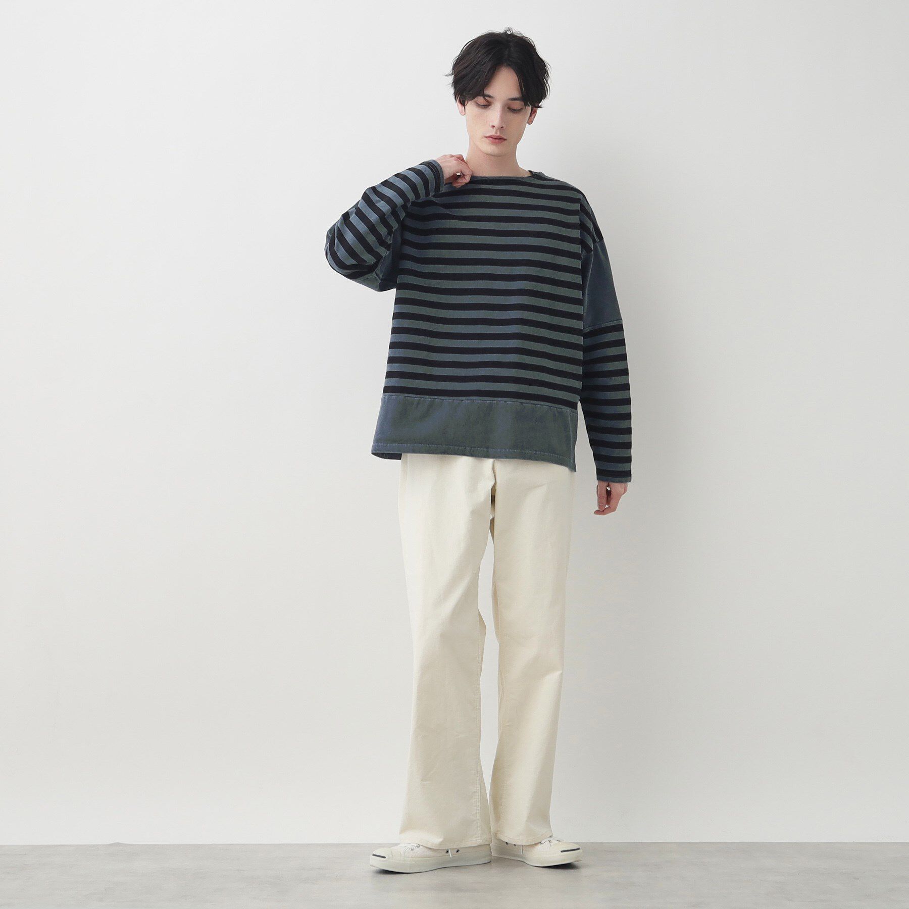 Dessin「【洗える】ピグメントボーダー天竺」|Tシャツ・カットソー|