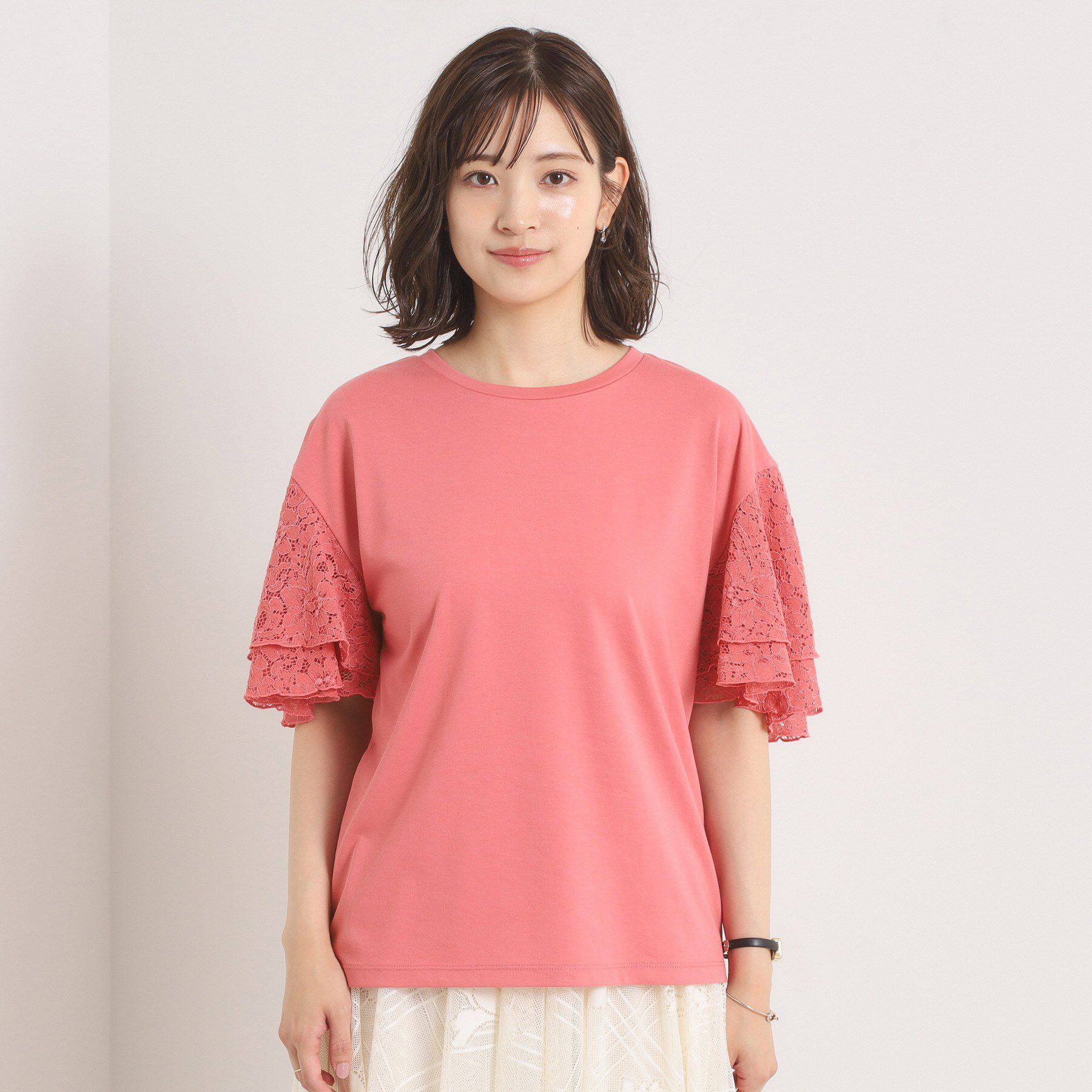 ITS&rsquo;DEMO「【手洗い可】袖フレアレースプルオーバー」|Tシャツ・カットソー|