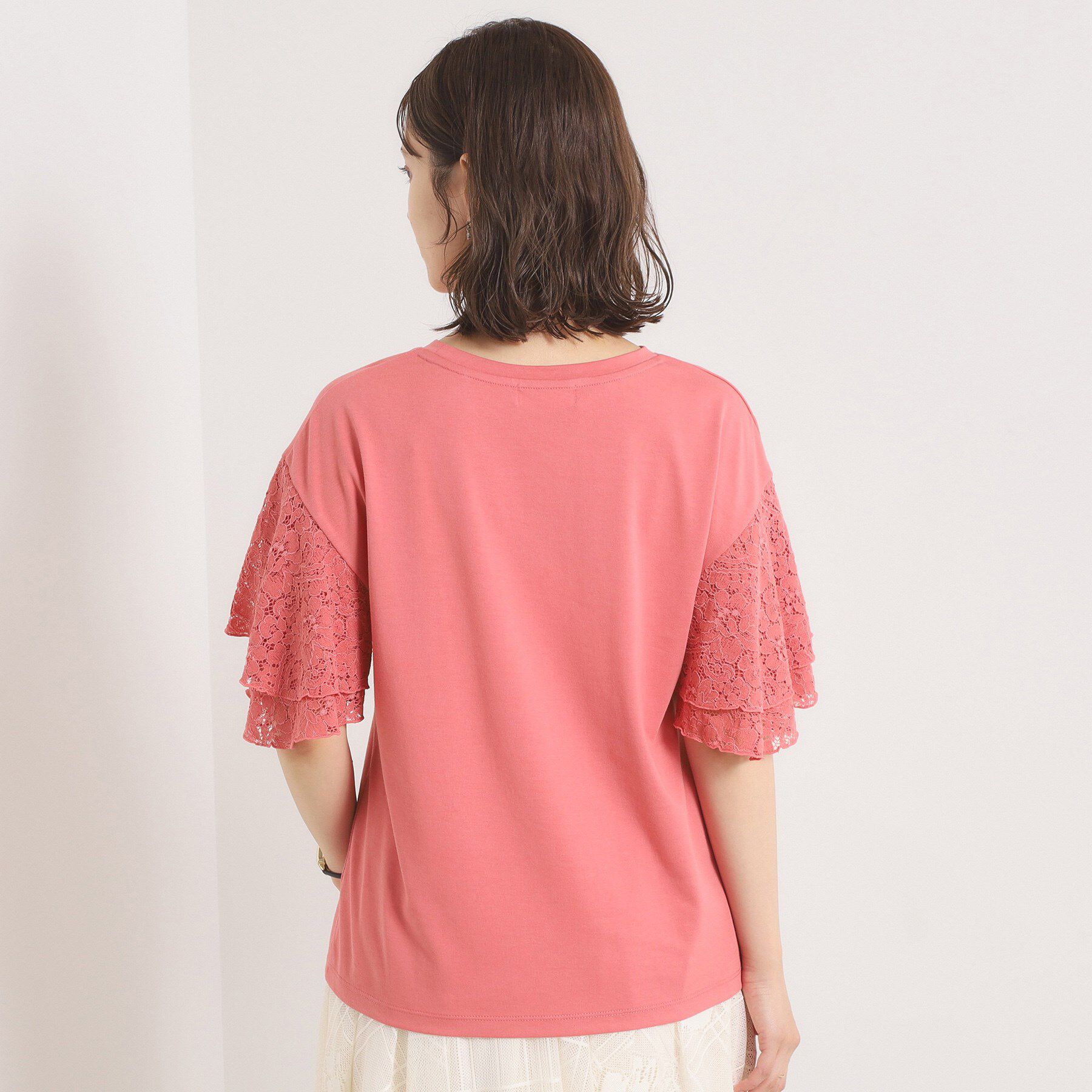 ITS&rsquo;DEMO「【手洗い可】袖フレアレースプルオーバー」|Tシャツ・カットソー|