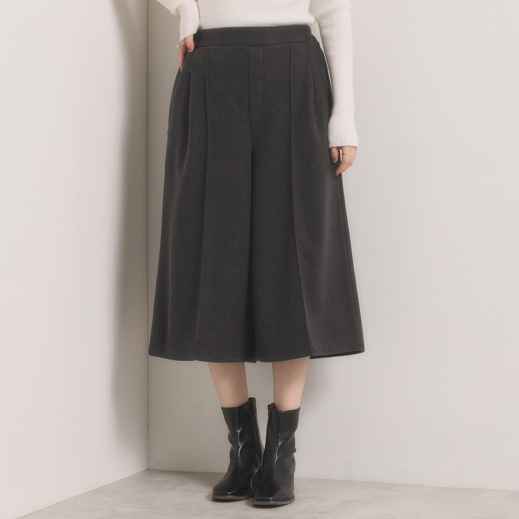 ITS&rsquo;DEMO「【洗濯機OK】カットメルトンキュロット」|その他|チャコールグレー(0