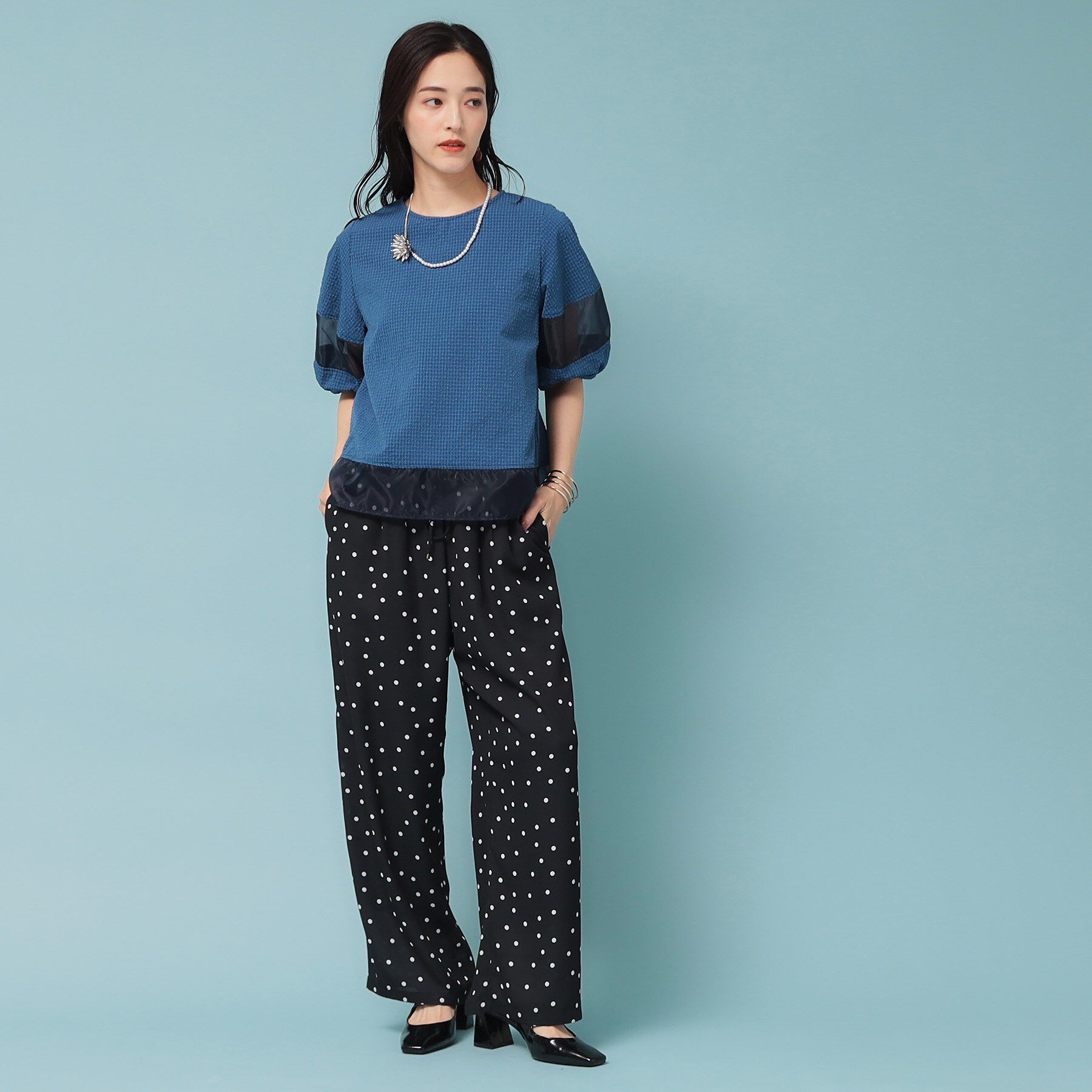 SunaUna「【7分袖／秋まで着られる】Tブラウス」|シャツ・ブラウス|