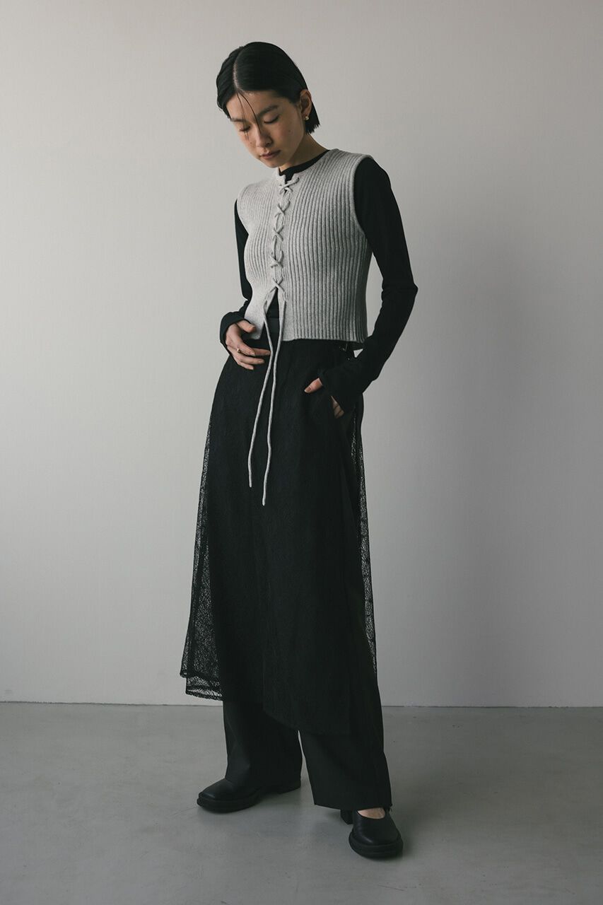 STYLEMIXER「レースレイヤードセットパンツ」|その他|BLK