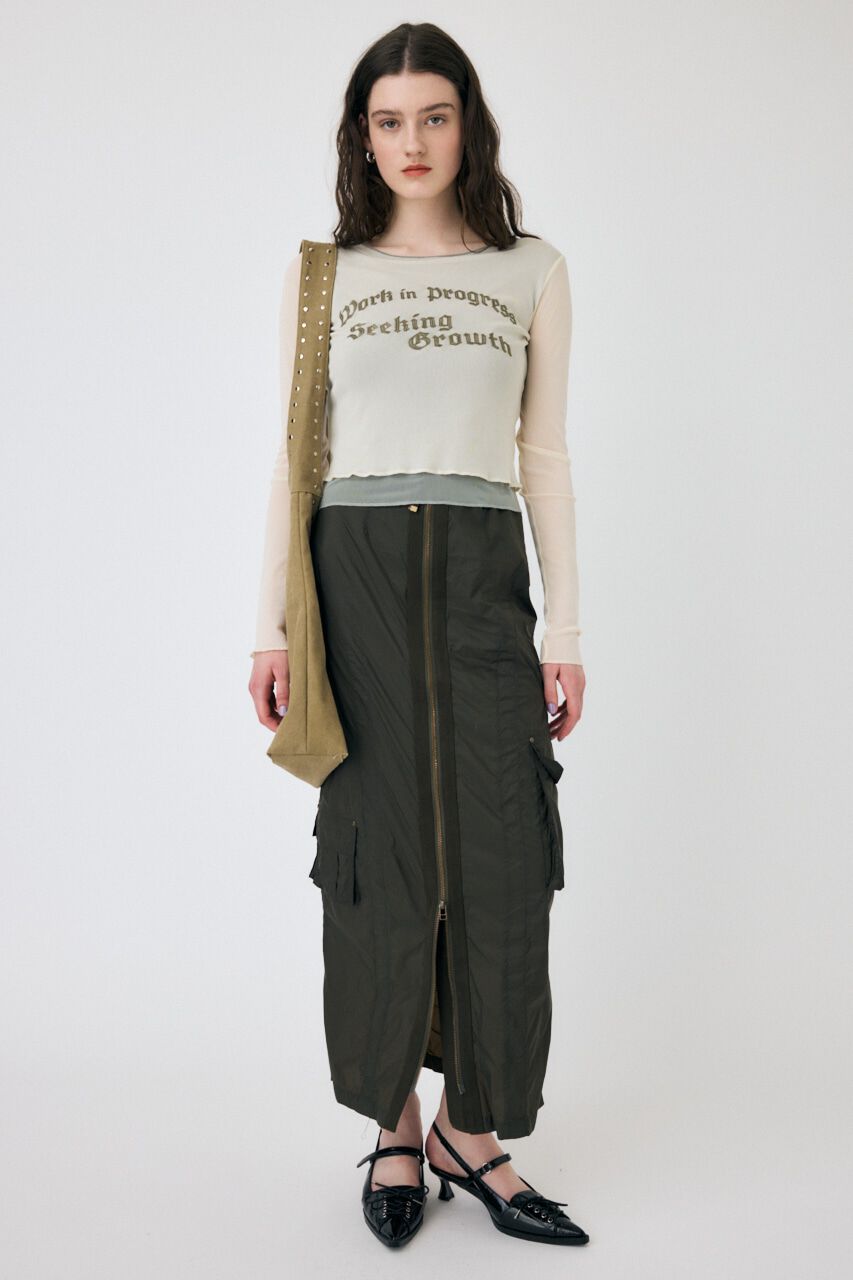 MOUSSY「SHEER LAYERED ロングスリーブTシャツ」|Tシャツ・カットソー|