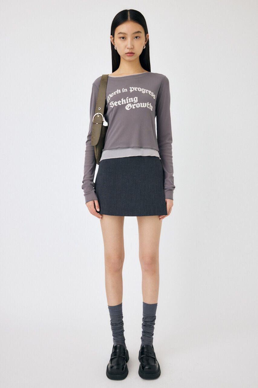 MOUSSY「SHEER LAYERED ロングスリーブTシャツ」|Tシャツ・カットソー|