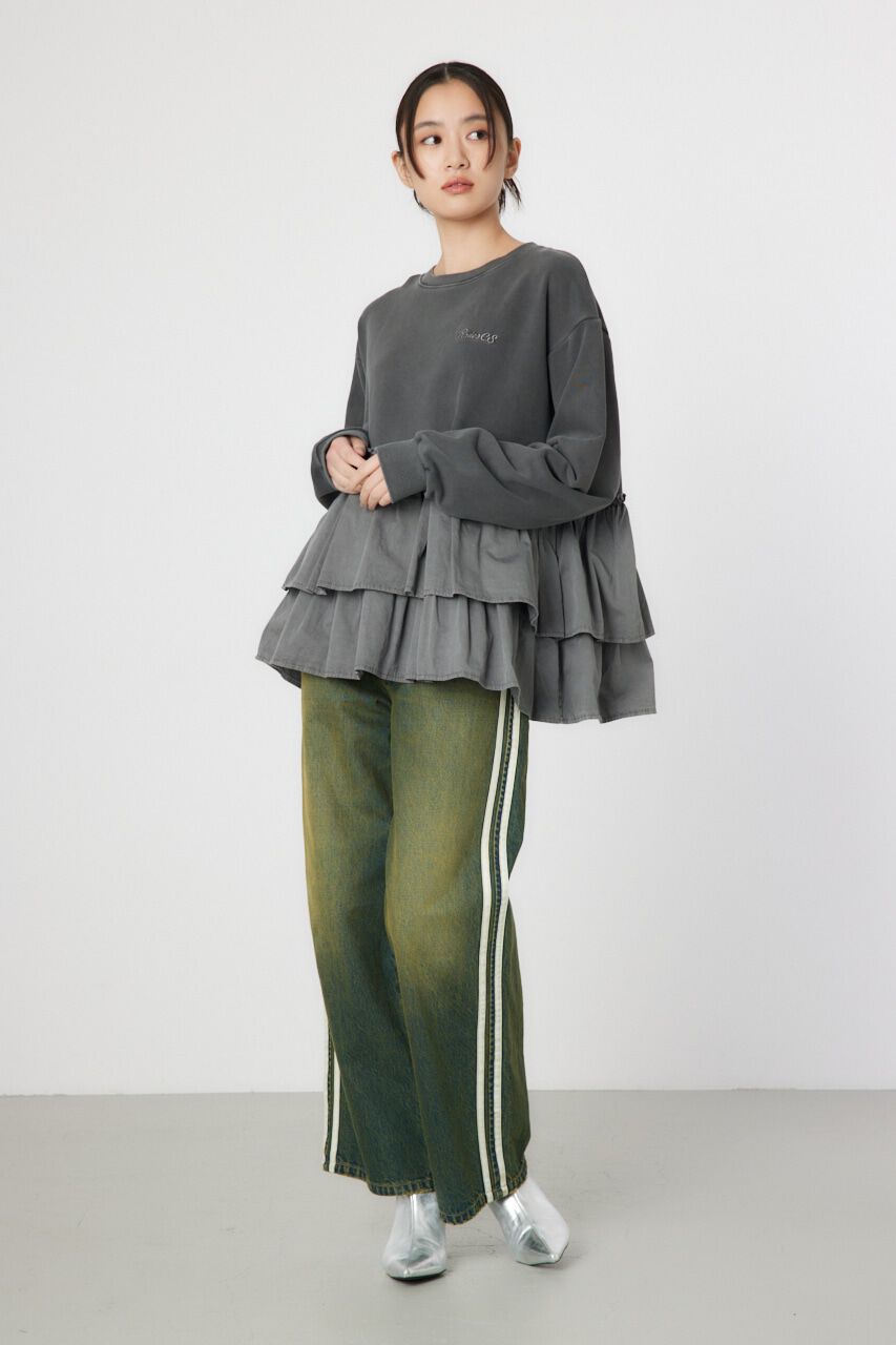 RODEO CROWNS「ピグメント布帛ドッキングトップス」|Tシャツ・カットソー|