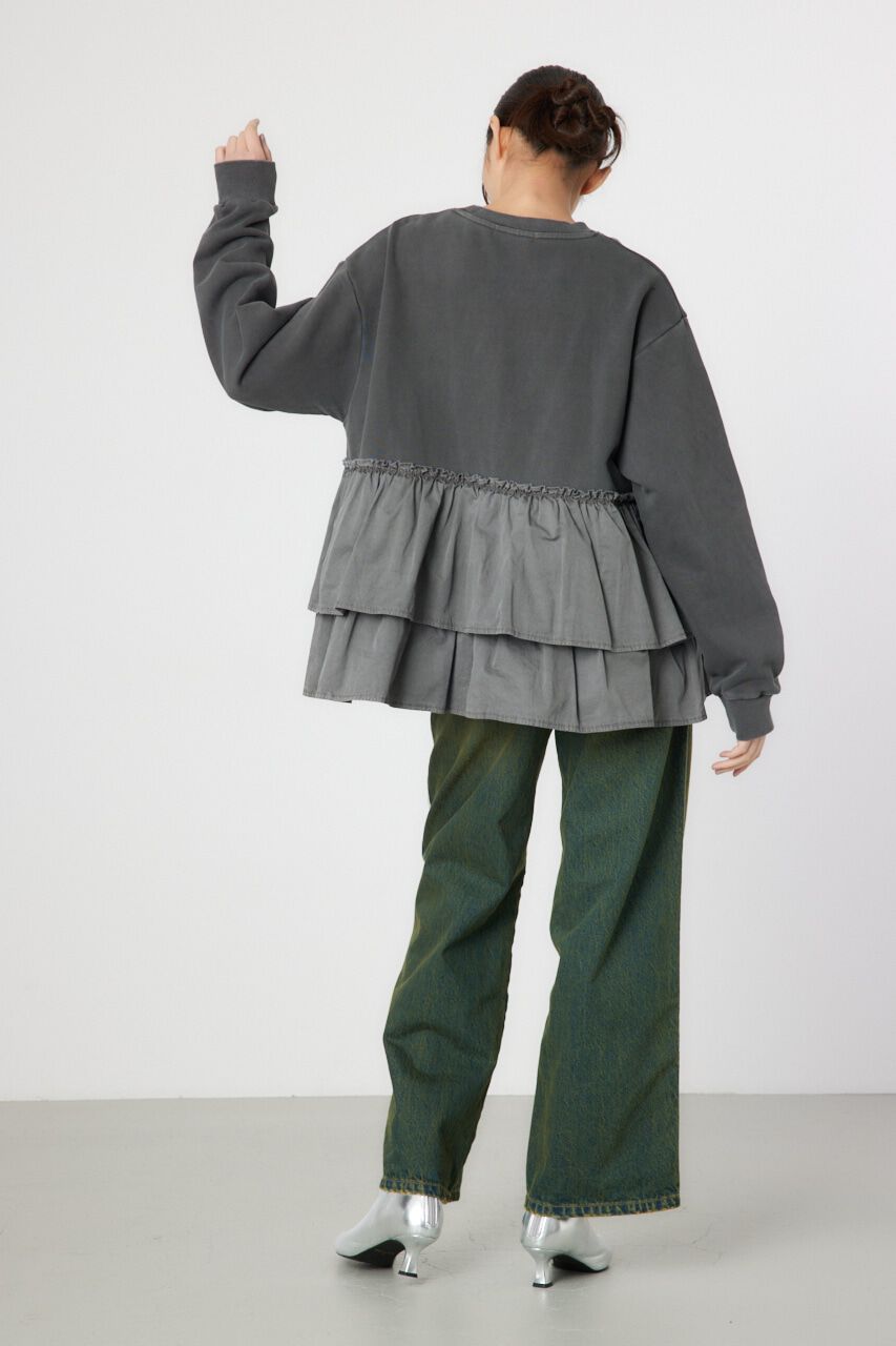 RODEO CROWNS「ピグメント布帛ドッキングトップス」|Tシャツ・カットソー|