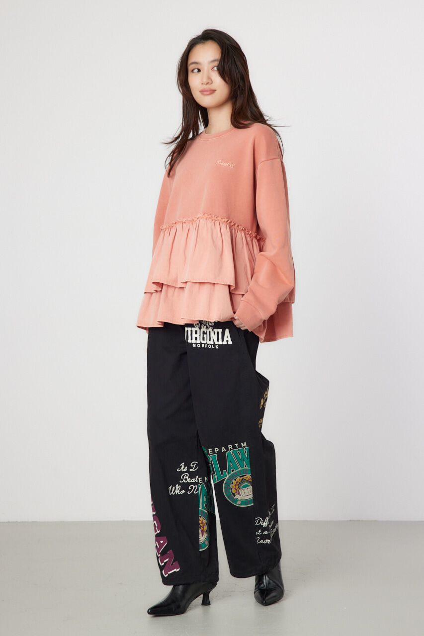 RODEO CROWNS「ピグメント布帛ドッキングトップス」|Tシャツ・カットソー|