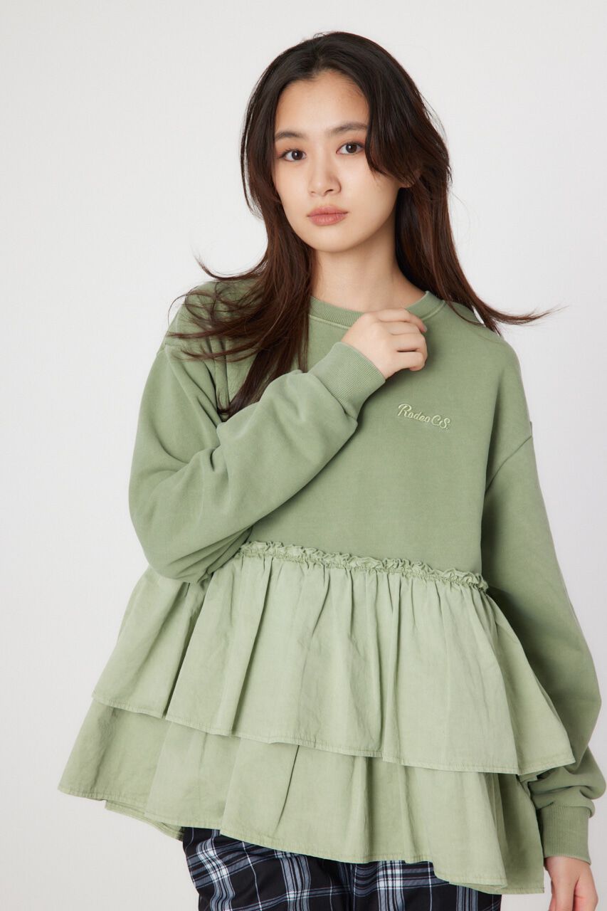 RODEO CROWNS「ピグメント布帛ドッキングトップス」|Tシャツ・カットソー|KHA