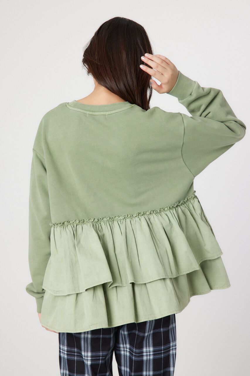 RODEO CROWNS「ピグメント布帛ドッキングトップス」|Tシャツ・カットソー|